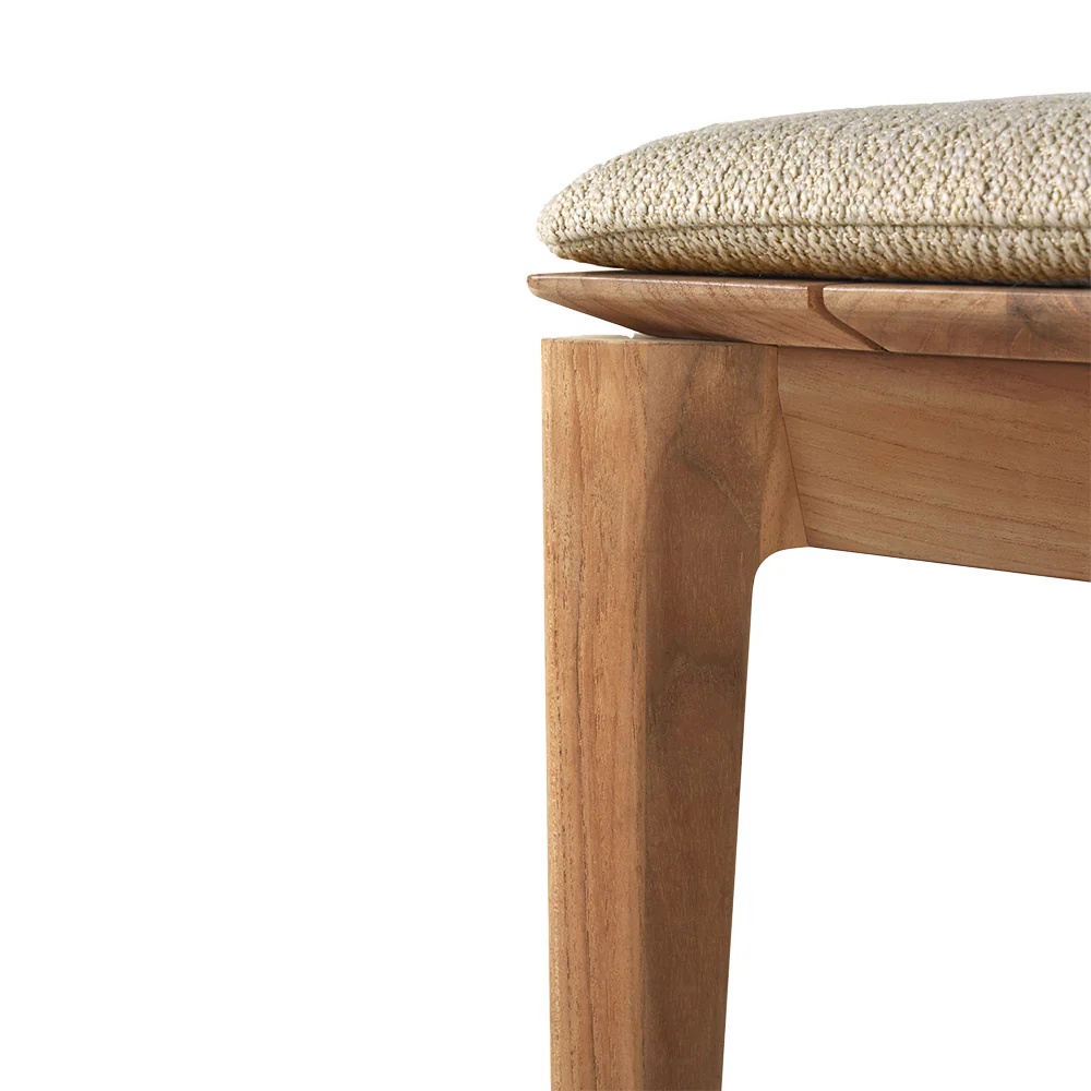 Bok Outdoor Bench - Teak, Natural Cushion - Image 4