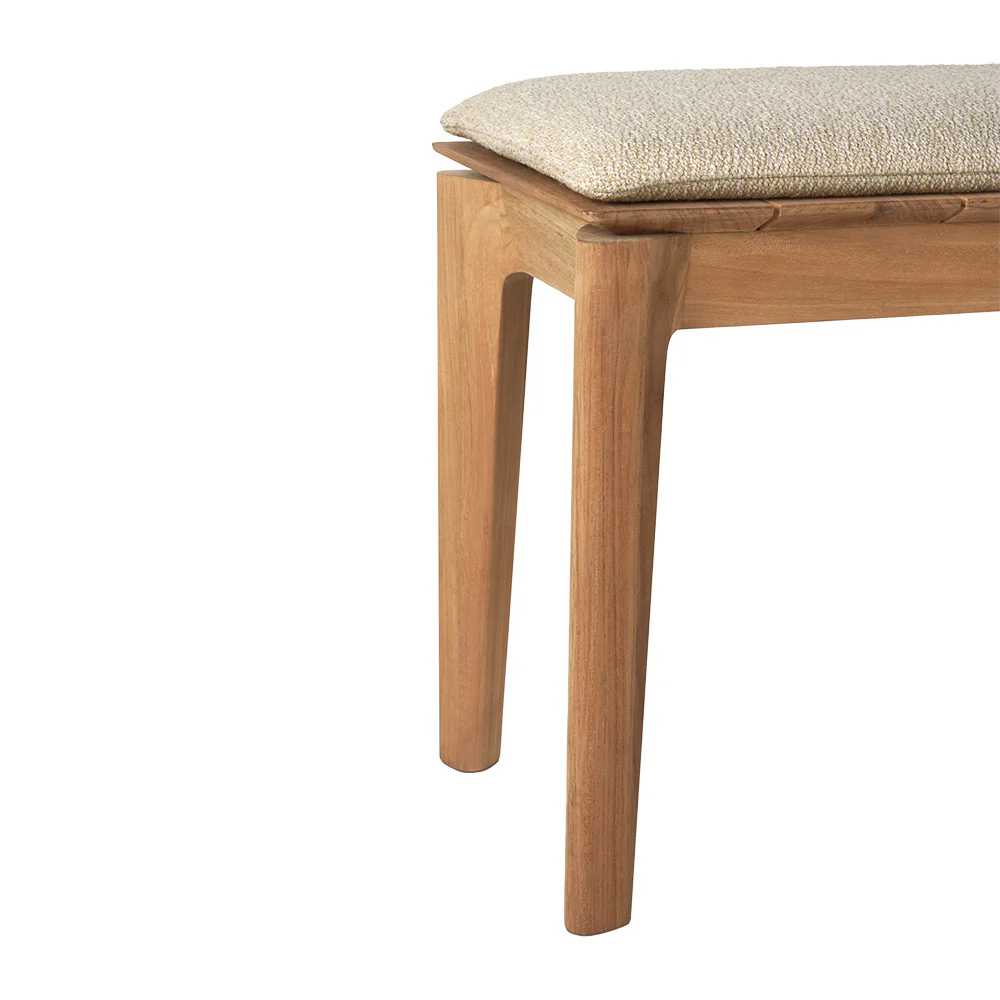 Bok Outdoor Bench - Teak, Natural Cushion - Image 5