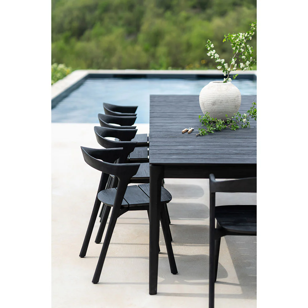 Bok Outdoor Dining Chair - Black Teak - Image 8