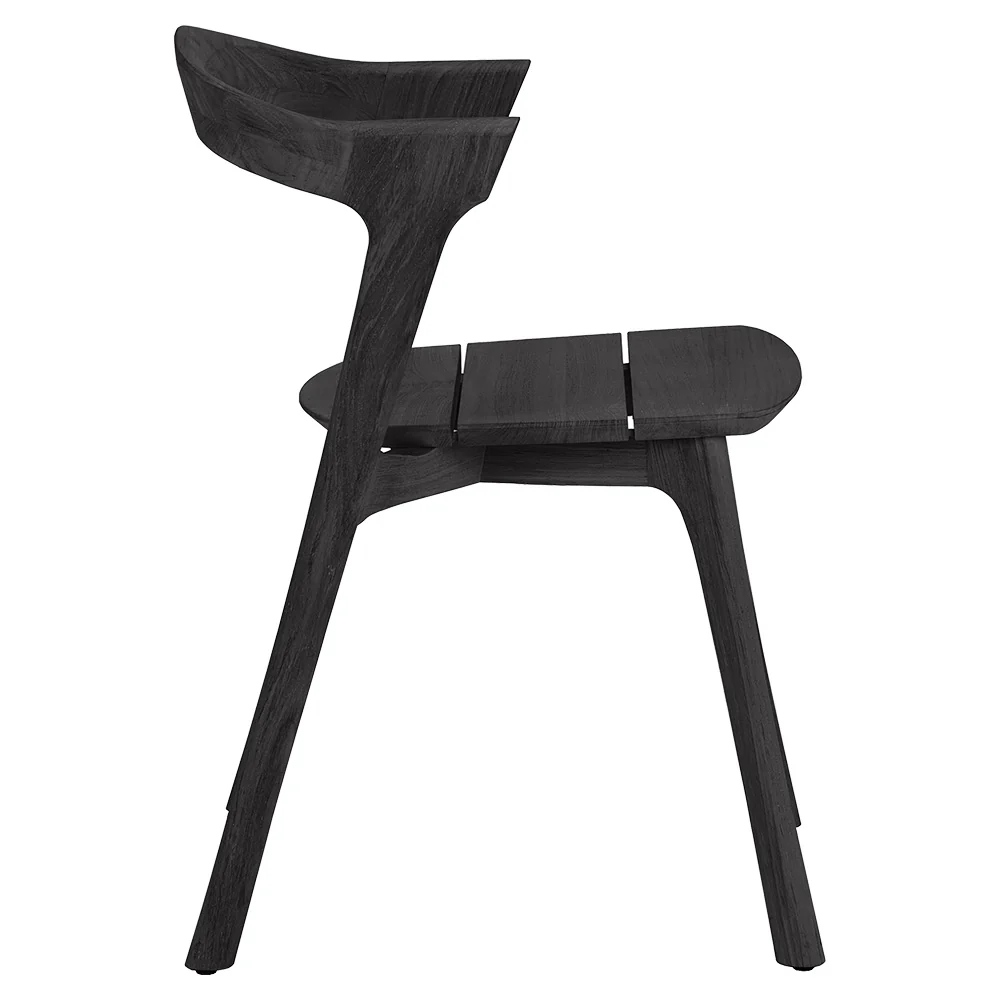 Bok Outdoor Dining Chair - Black Teak - Image 3