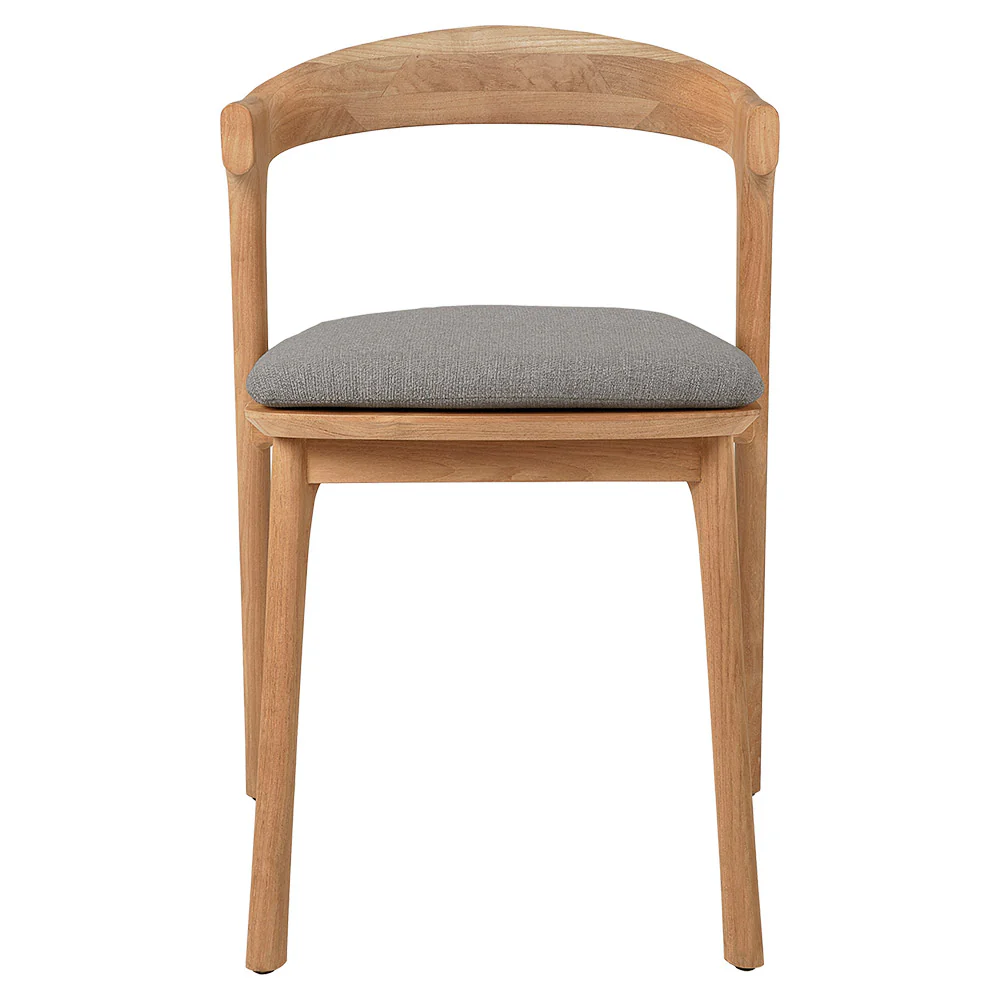 Bok Outdoor Dining Chair - Teak, Mocha Cushion - Image 2