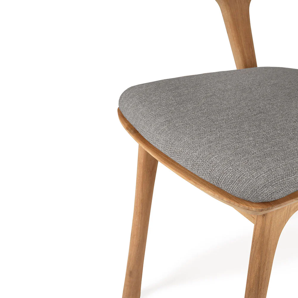 Bok Outdoor Dining Chair - Teak, Mocha Cushion - Image 4