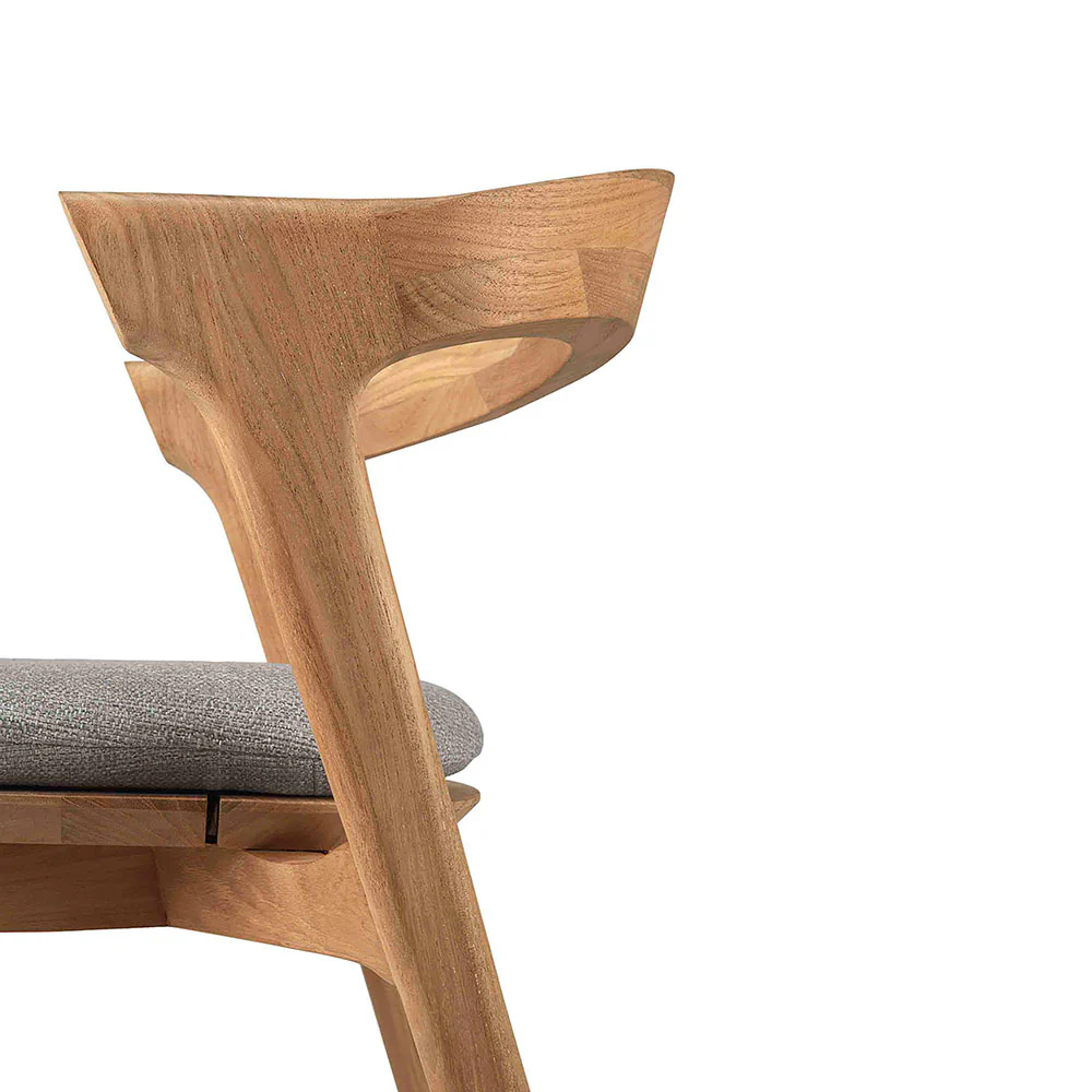Bok Outdoor Dining Chair - Teak, Mocha Cushion - Image 5