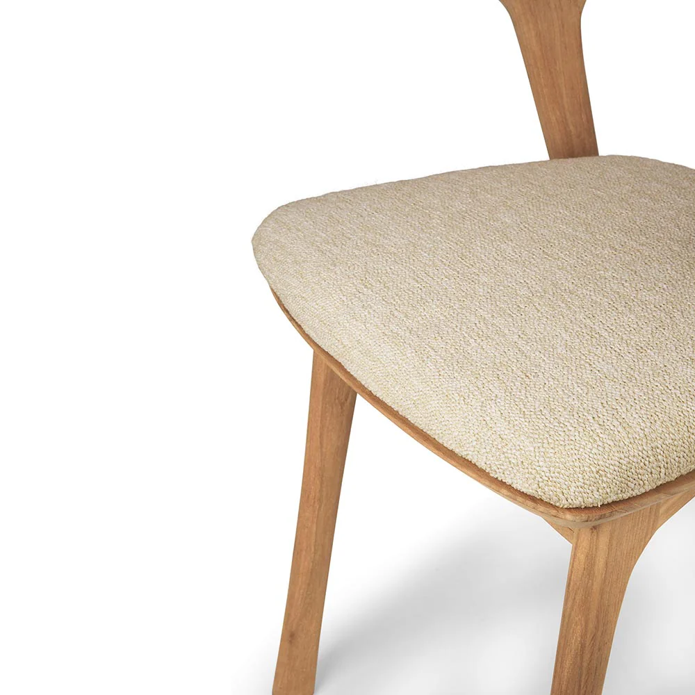 Bok Outdoor Dining Chair - Teak, Natural Cushion - Image 4