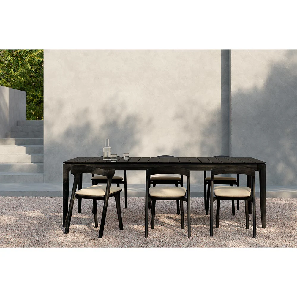 Bok Outdoor Dining Table - Black Teak - Image 6