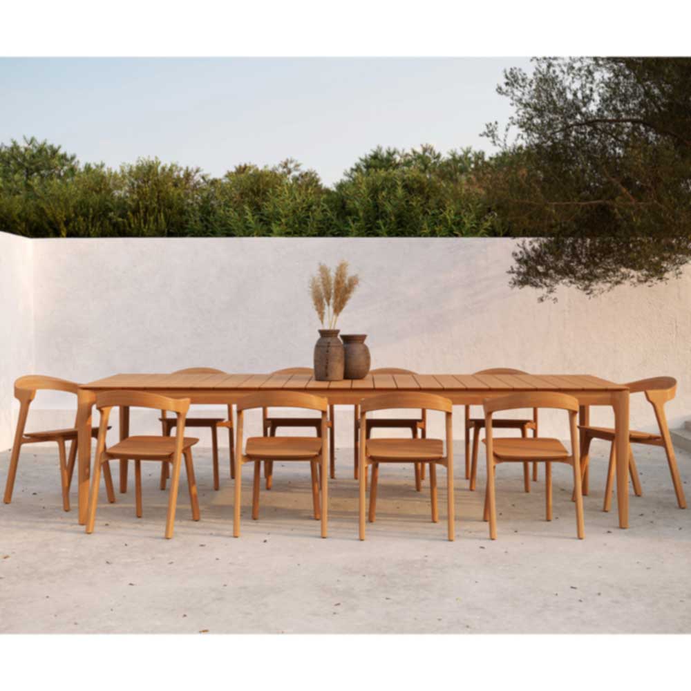 Bok Outdoor Dining Table - Teak - Image 8