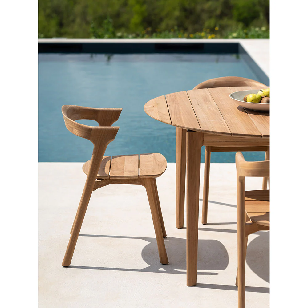 Bok Outdoor Round Dining Table - Teak - Image 7
