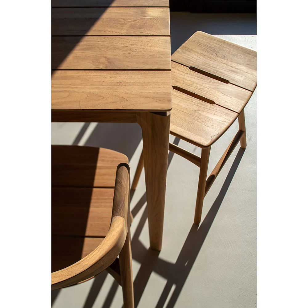 Bok Outdoor Square Dining Table - Teak - Image 9