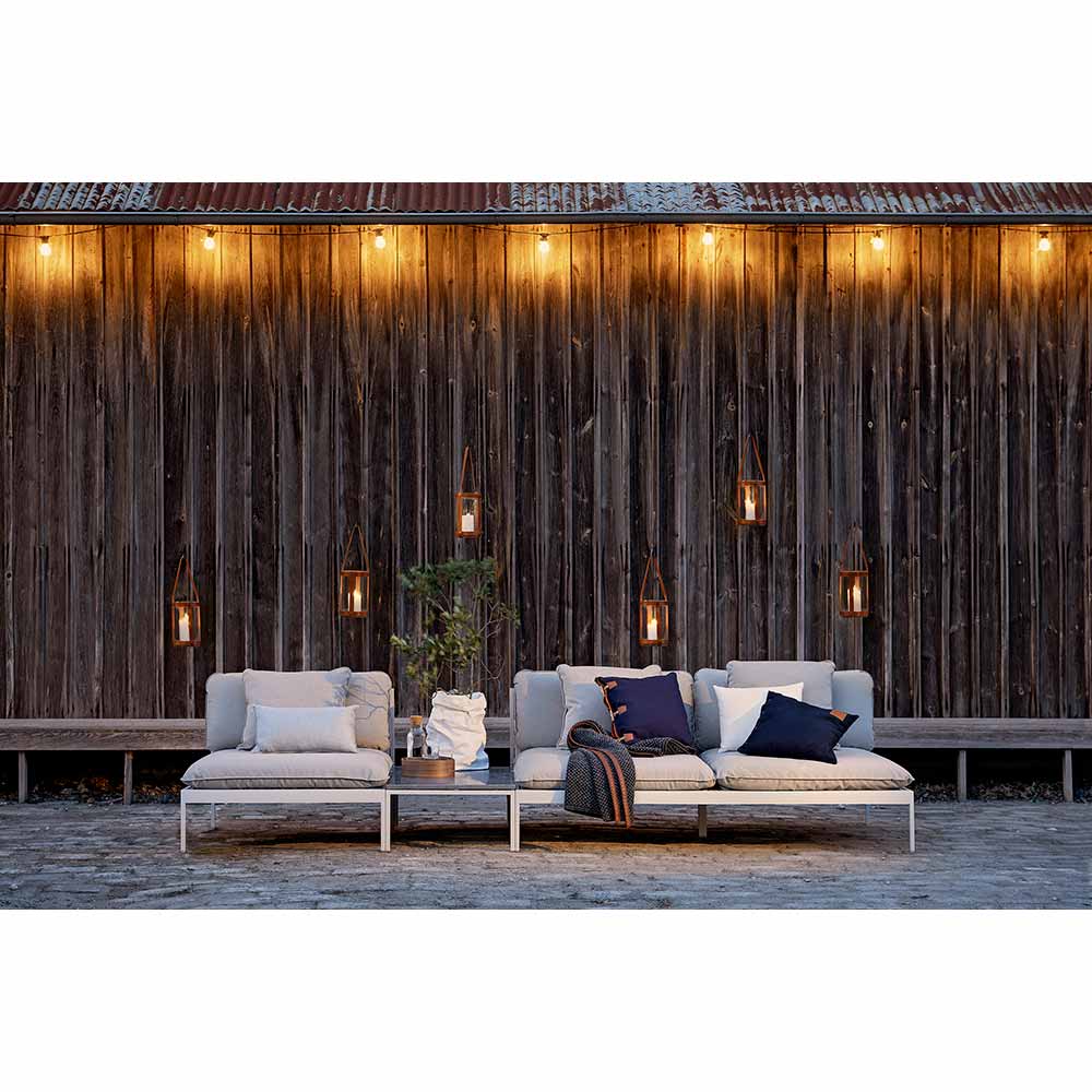 Bonan Outdoor Sofa - Light Gray Sling, Light Gray Frame - Image 4