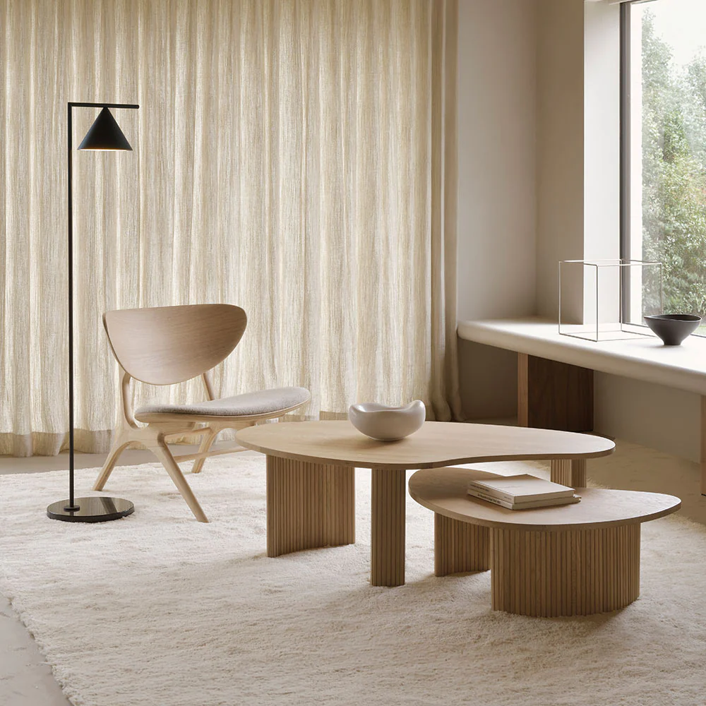Boomerang Coffee Table - 11"H, Oak - Image 5