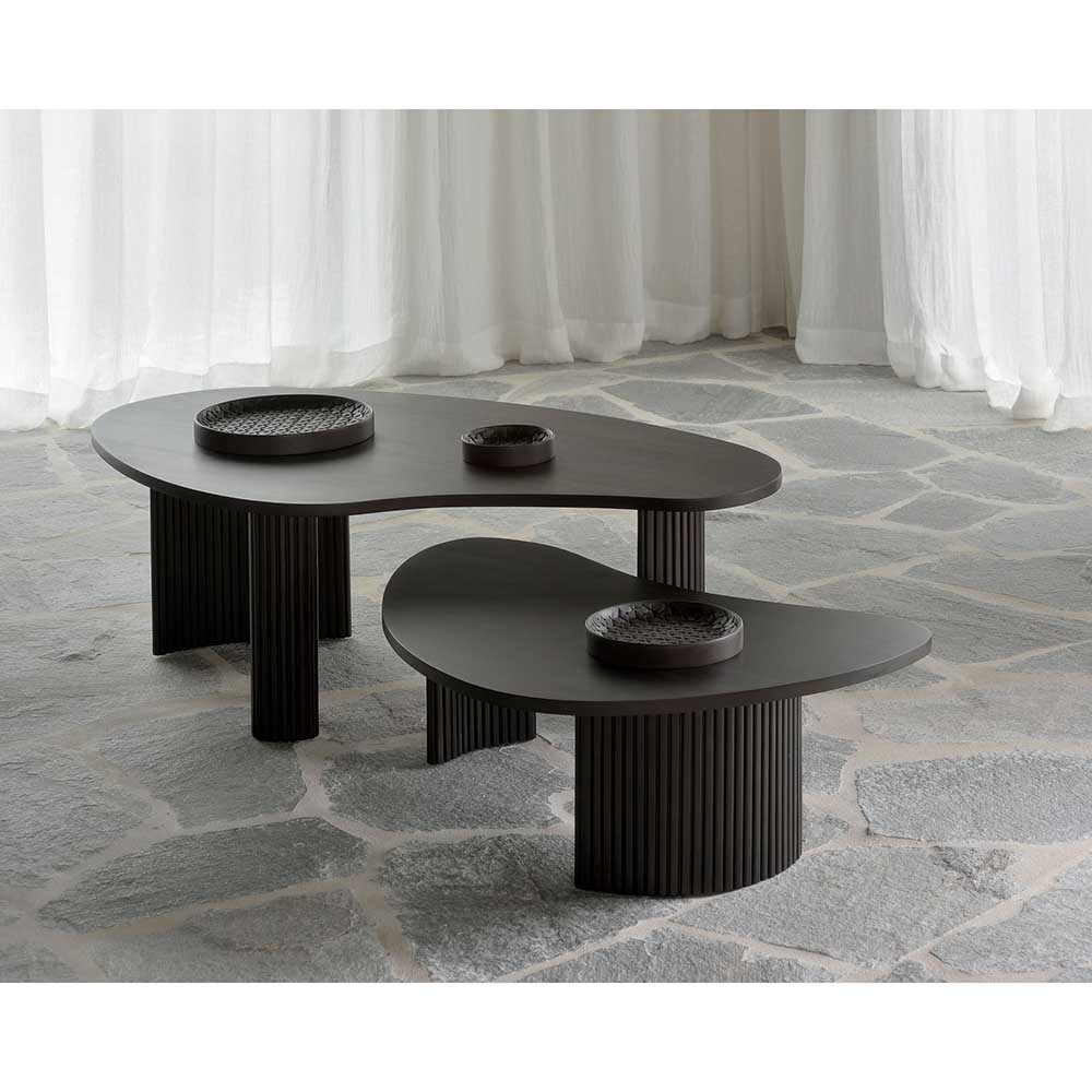 Boomerang Coffee Table - 16"H, Dark Brown Mahogany - Image 7