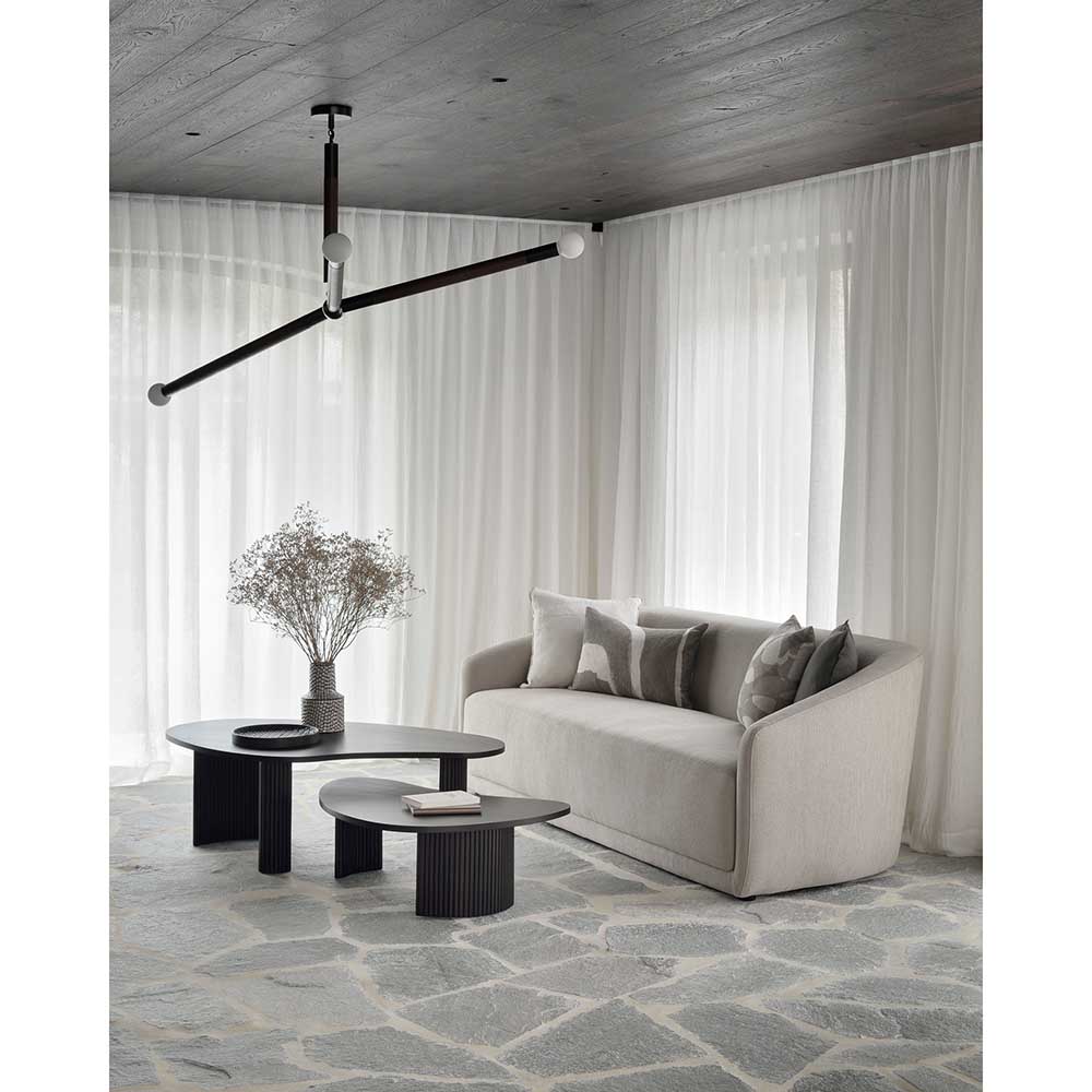 Boomerang Coffee Table - 16"H, Dark Brown Mahogany - Image 8