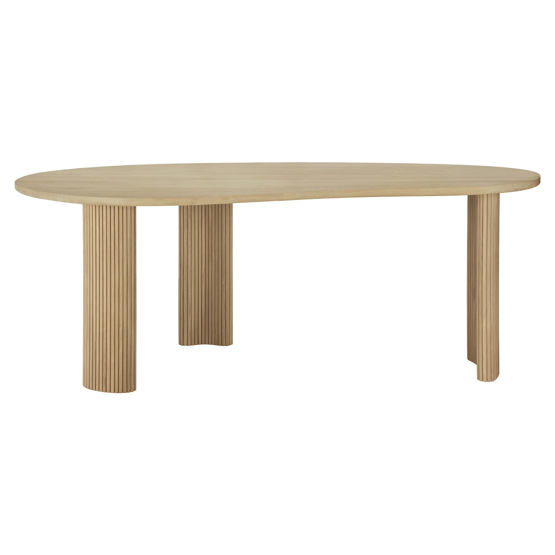 Boomerang Pebble Desk - Oak
