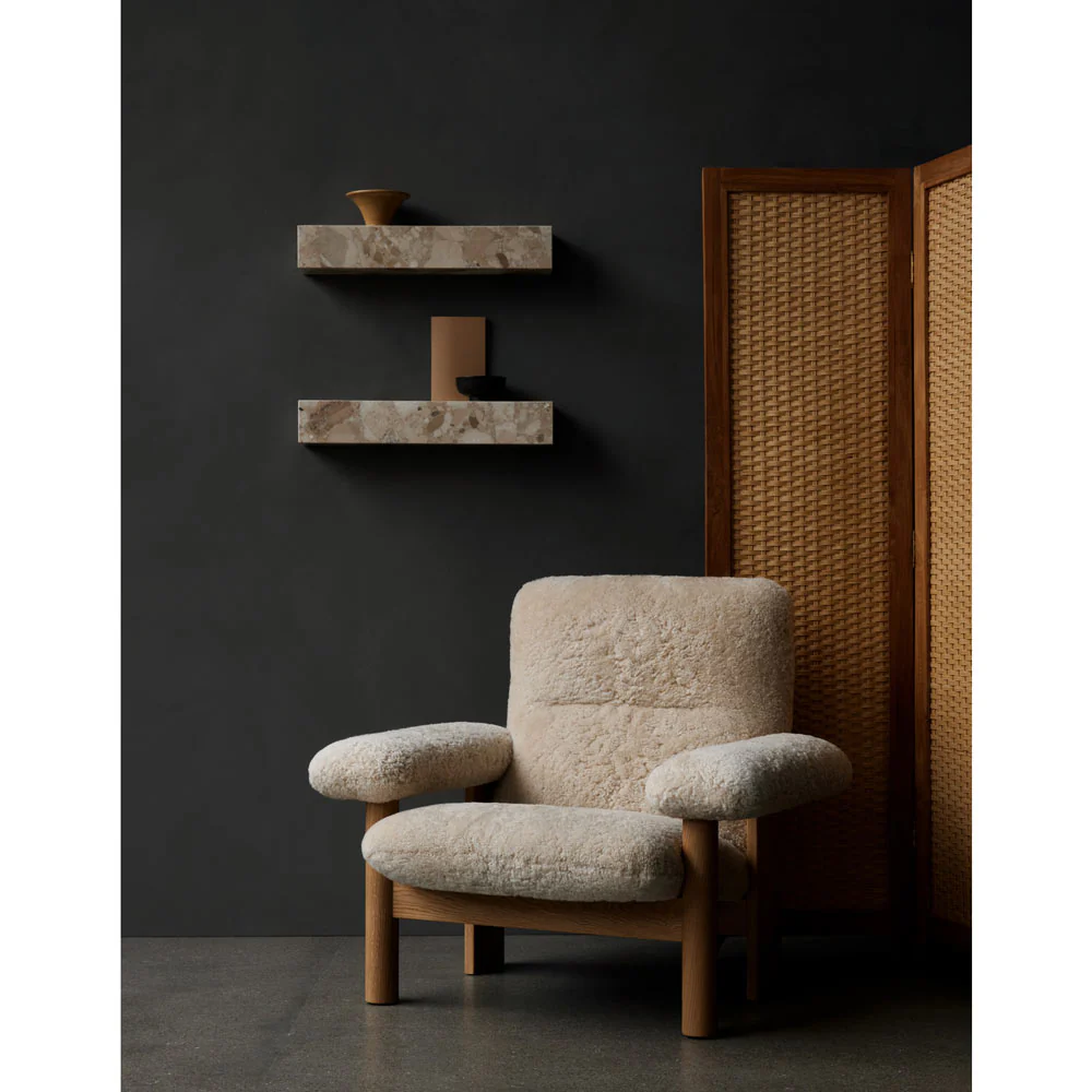 Brasilia Lounge Chair - Natural Oak, Sheepskin Nature - Image 5