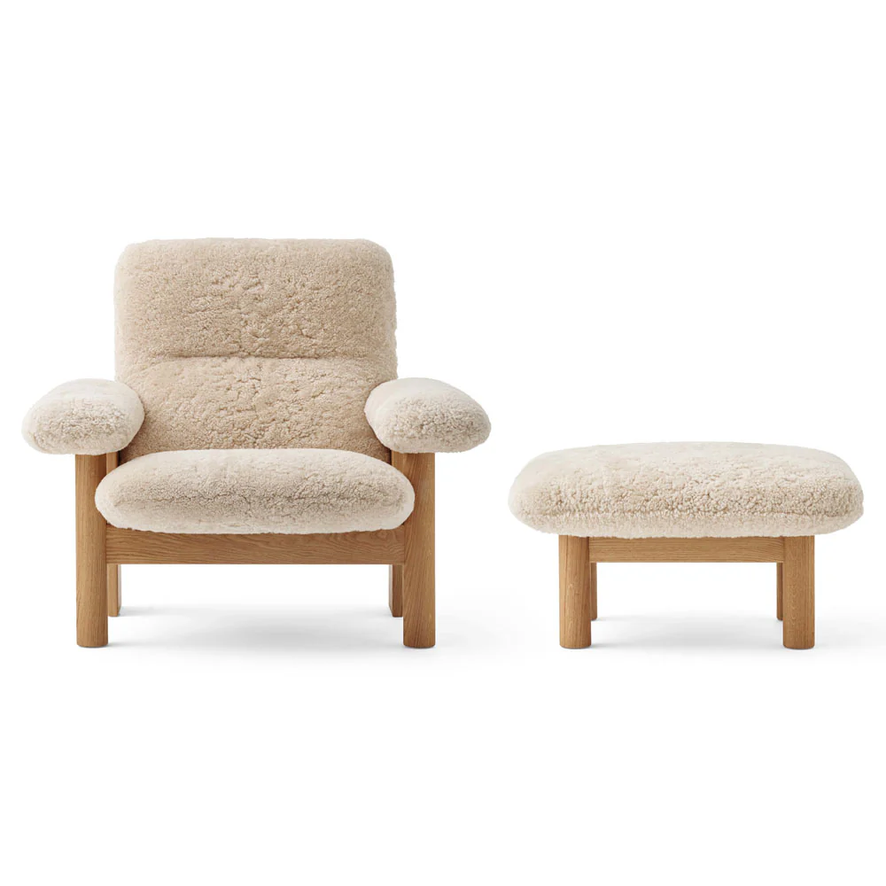 Brasilia Lounge Chair - Natural Oak, Sheepskin Nature - Image 7