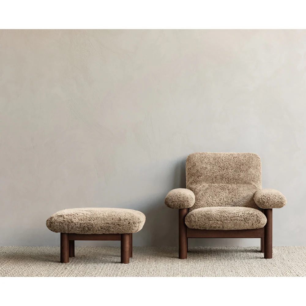 Brasilia Lounge Chair - Walnut, Sheepskin Sahara - Image 5