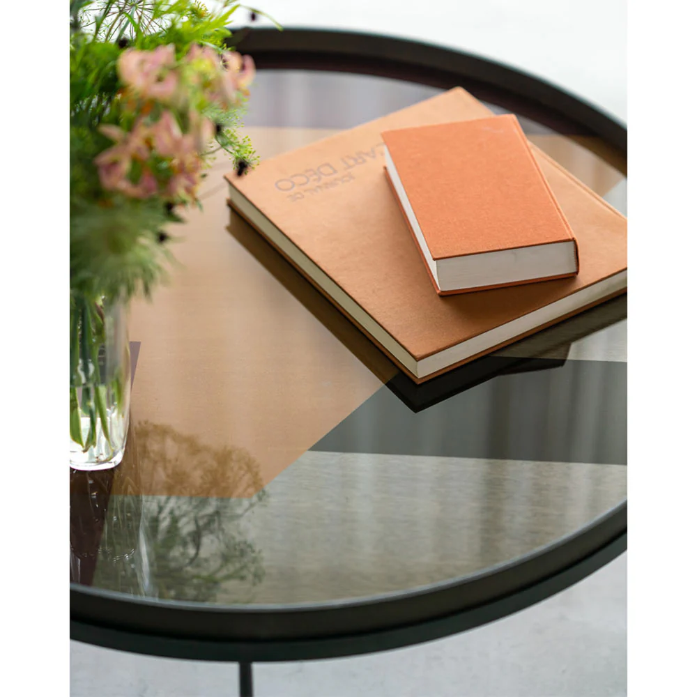 Bronze Angle Glass Tray - Round, Extra Large - Image 5