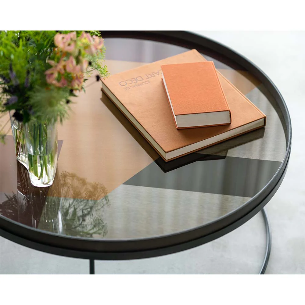 Bronze Angle Glass Tray - Round, Extra Large - Image 6