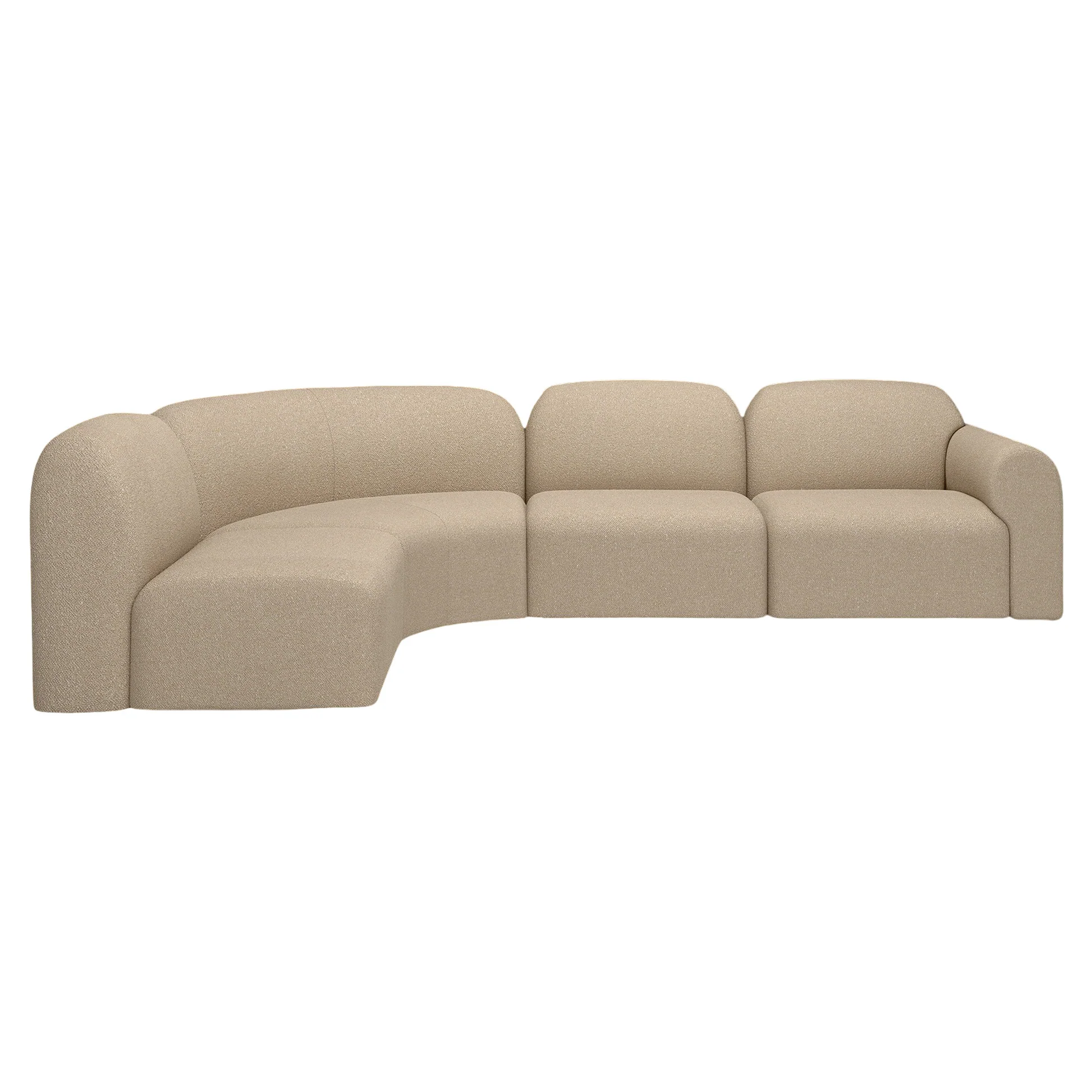 Bulky 1 Seater Modular Sofa - Almond - Image 12