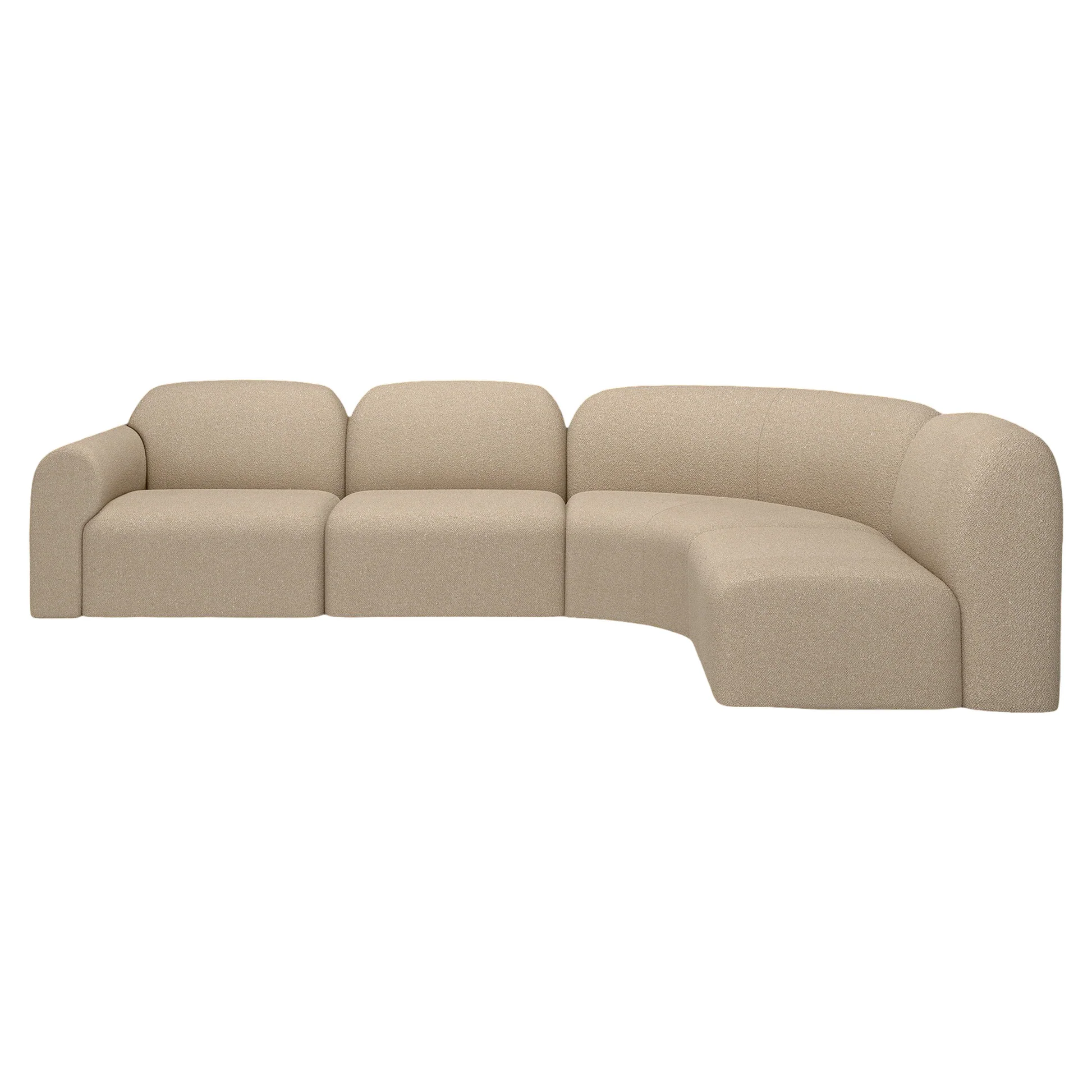 Bulky 1 Seater Modular Sofa - Almond - Image 13