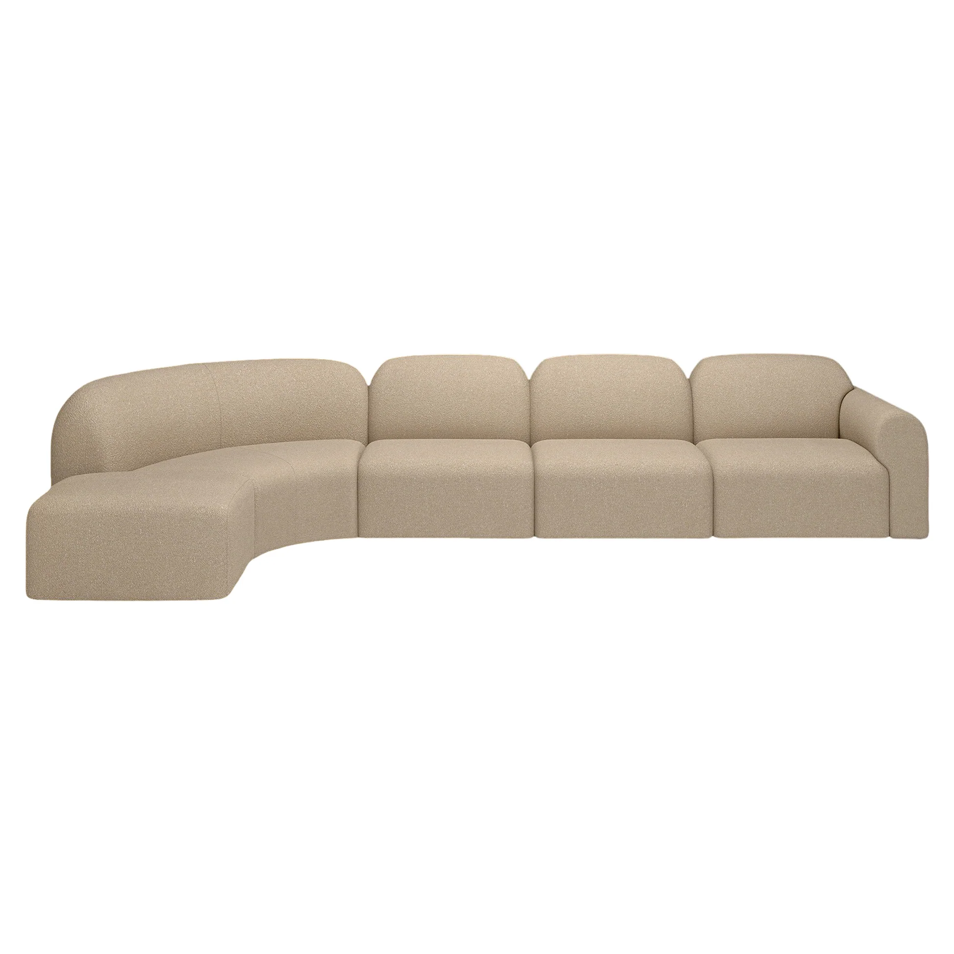 Bulky 1 Seater Modular Sofa - Almond - Image 14