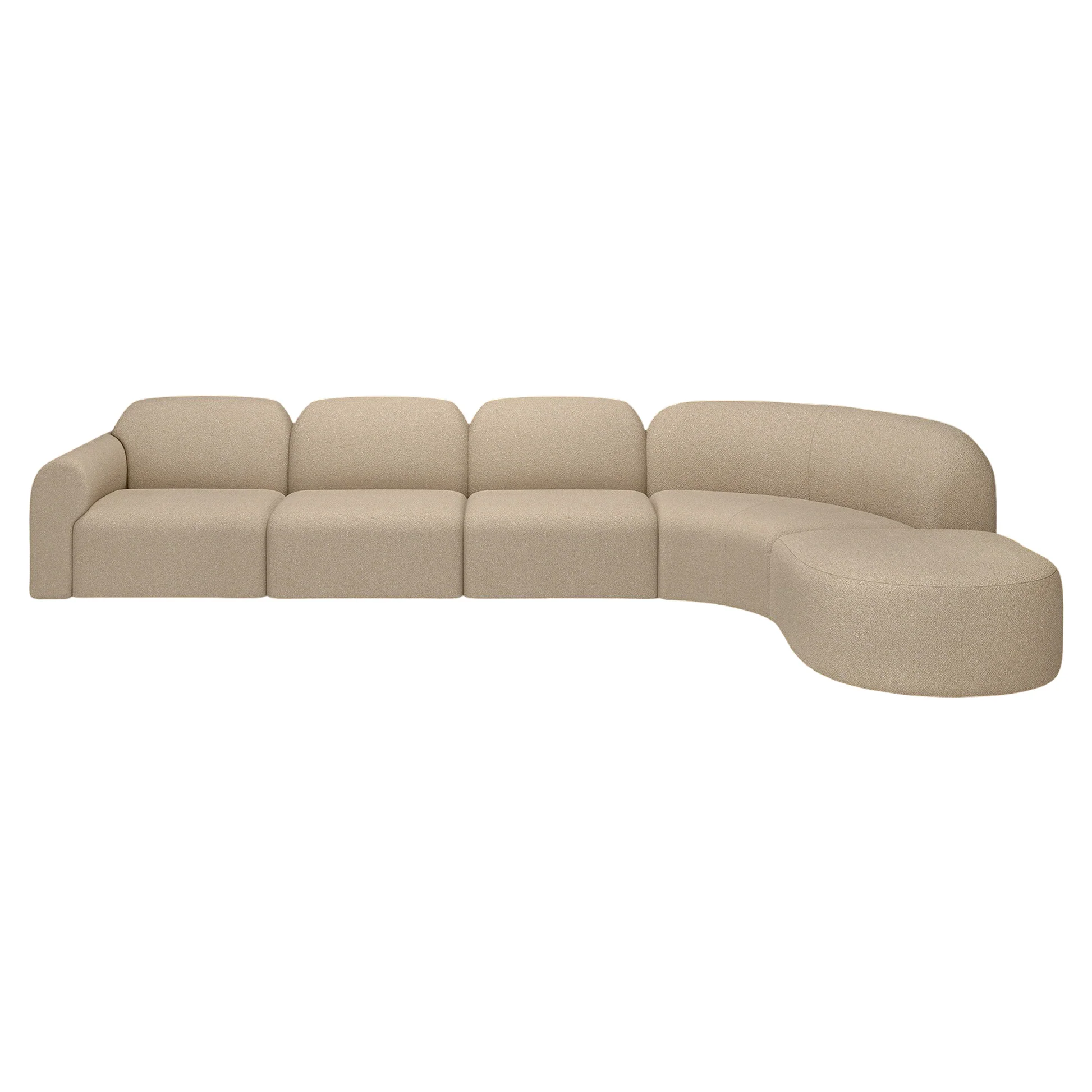 Bulky 1 Seater Modular Sofa - Almond - Image 17