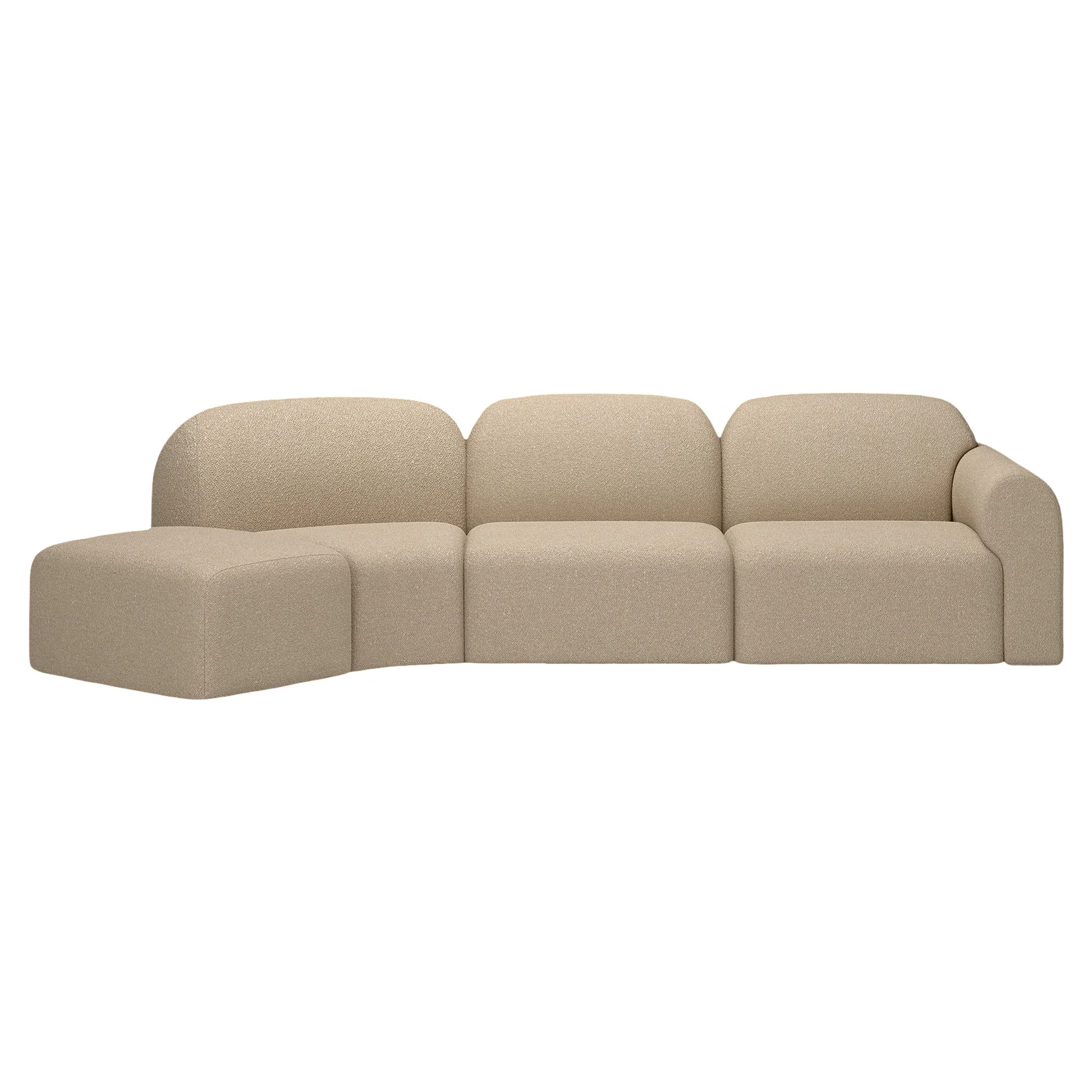 Bulky 1 Seater Modular Sofa - Almond - Image 18