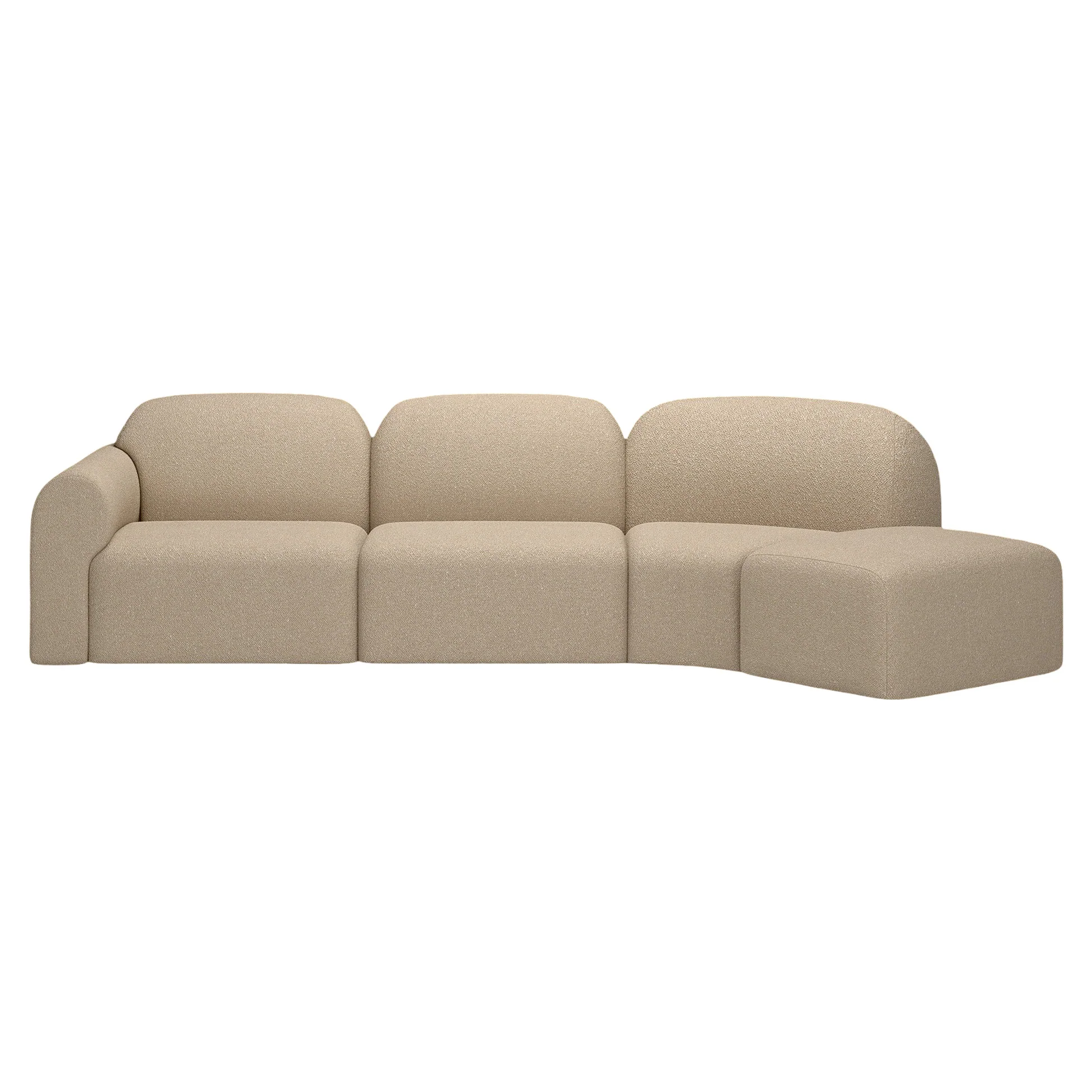 Bulky 1 Seater Modular Sofa - Almond - Image 19