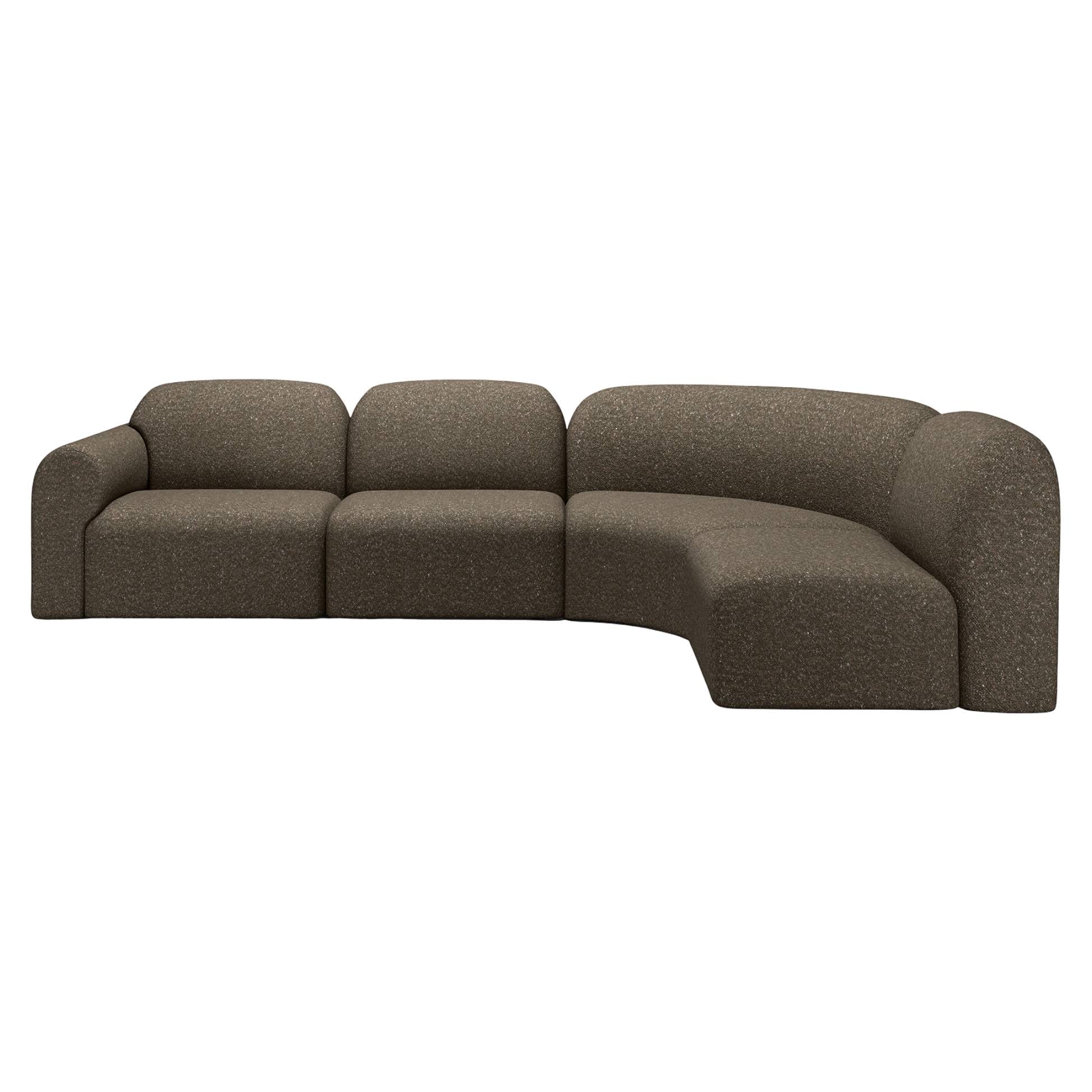 Bulky 90 Degrees Corner Modular Sofa - Cedar - Image 7