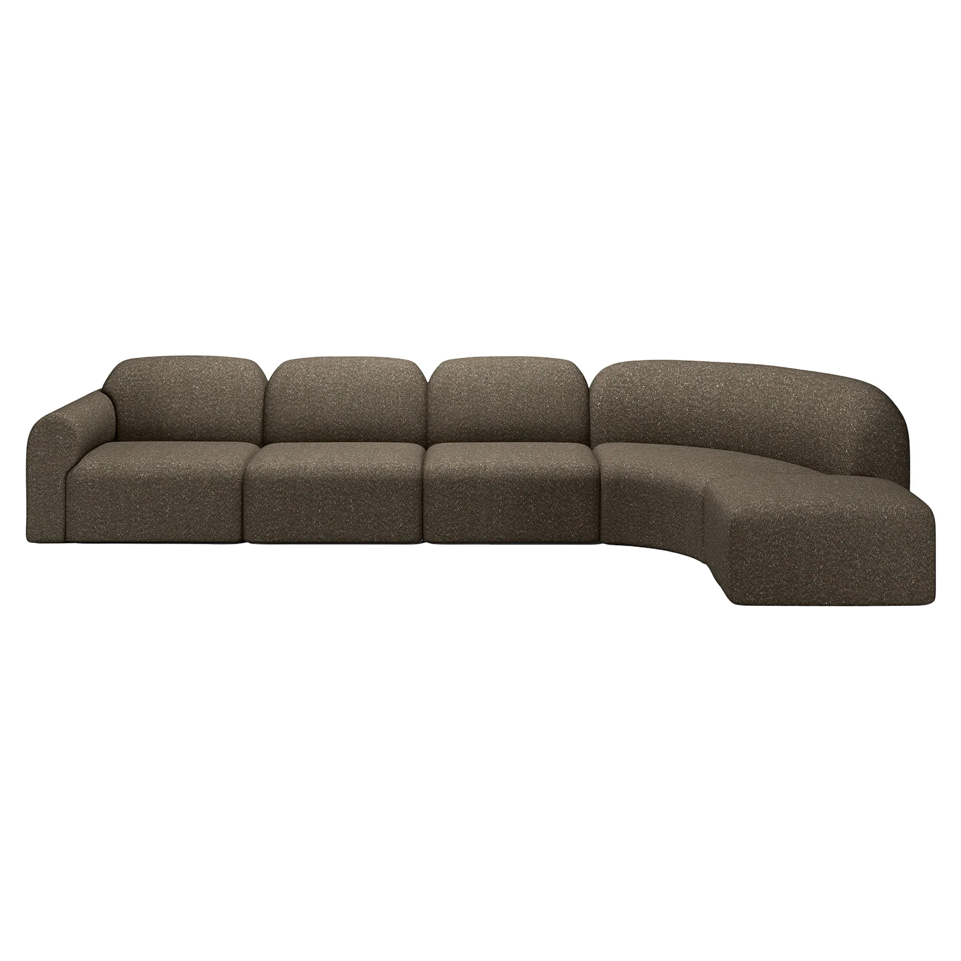 Bulky 90 Degrees Corner Modular Sofa - Cedar - Image 9