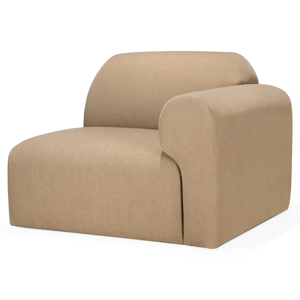 Bulky End Seater With Left Arm Modular Sofa - Light Sepia - Image 2