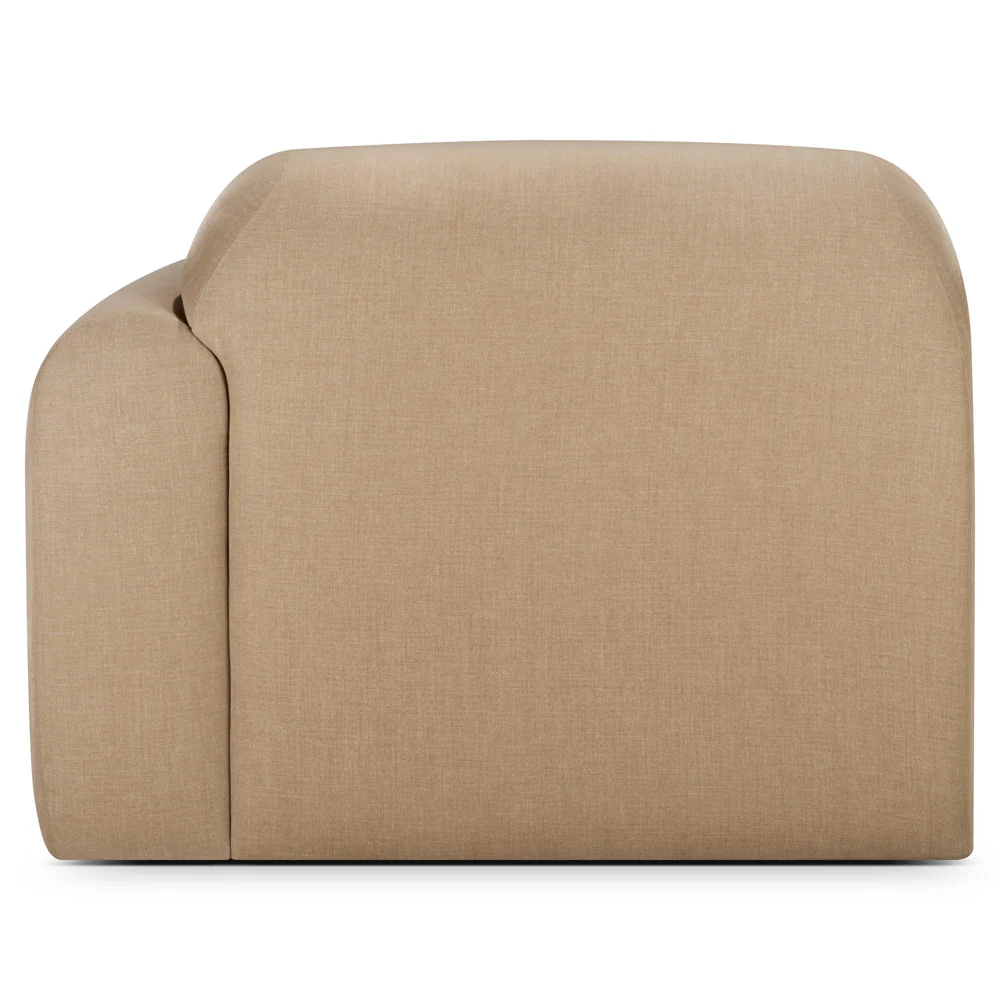 Bulky End Seater With Left Arm Modular Sofa - Light Sepia - Image 4