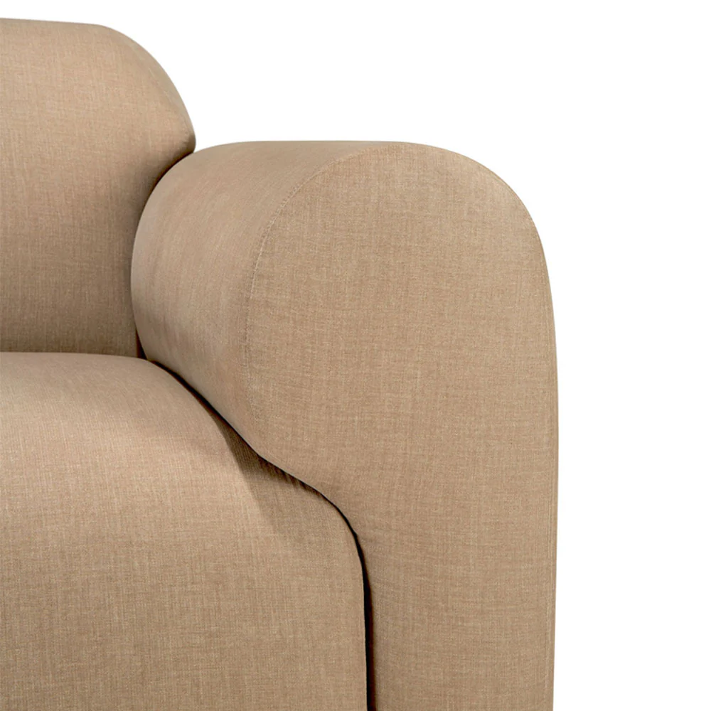 Bulky End Seater With Left Arm Modular Sofa - Light Sepia - Image 7