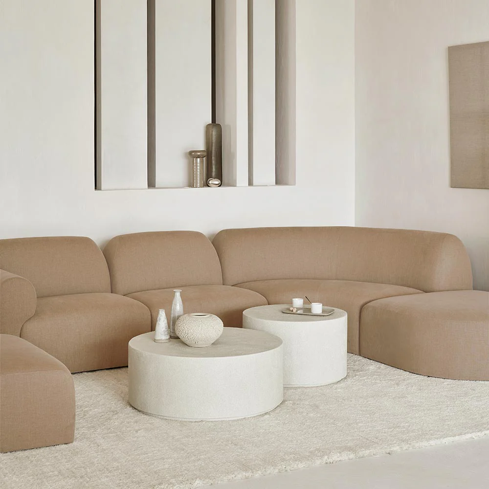 Bulky End Seater With Left Arm Modular Sofa - Light Sepia - Image 9