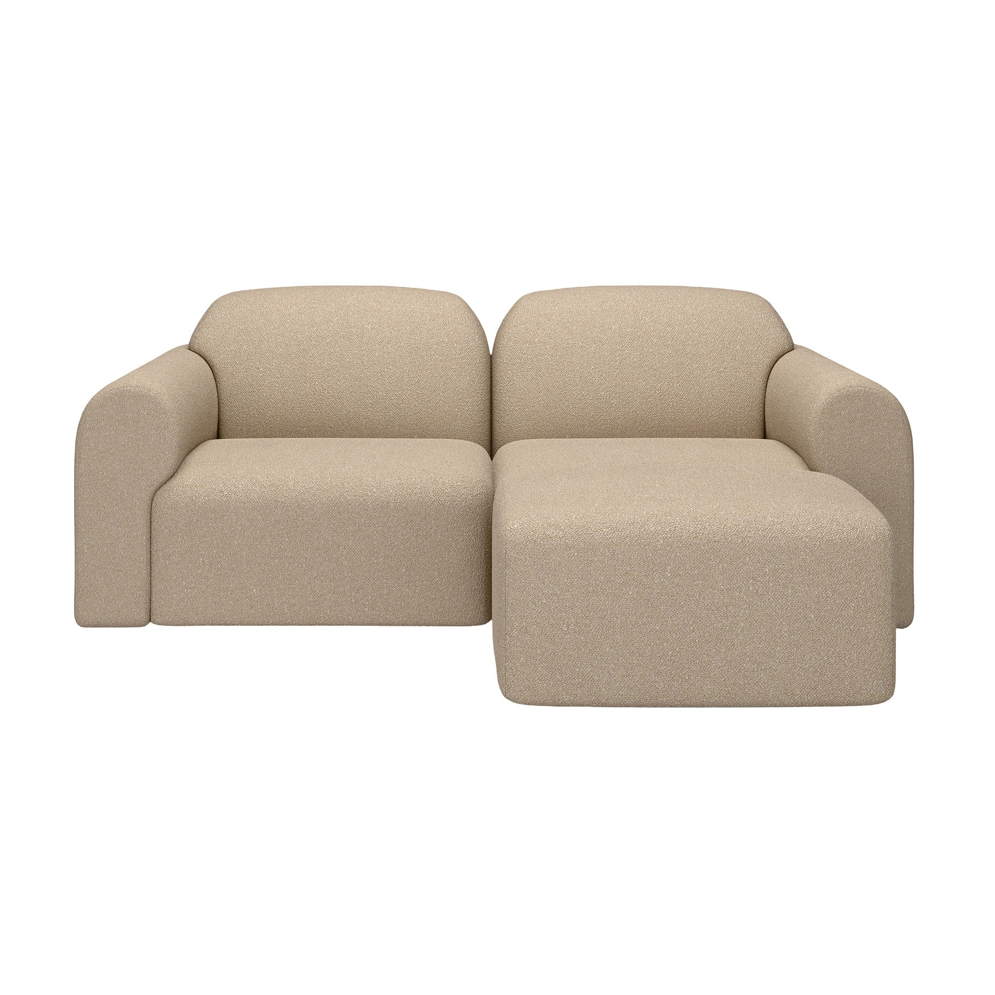 Bulky End Seater With Right Arm Modular Sofa - Almond - Image 10
