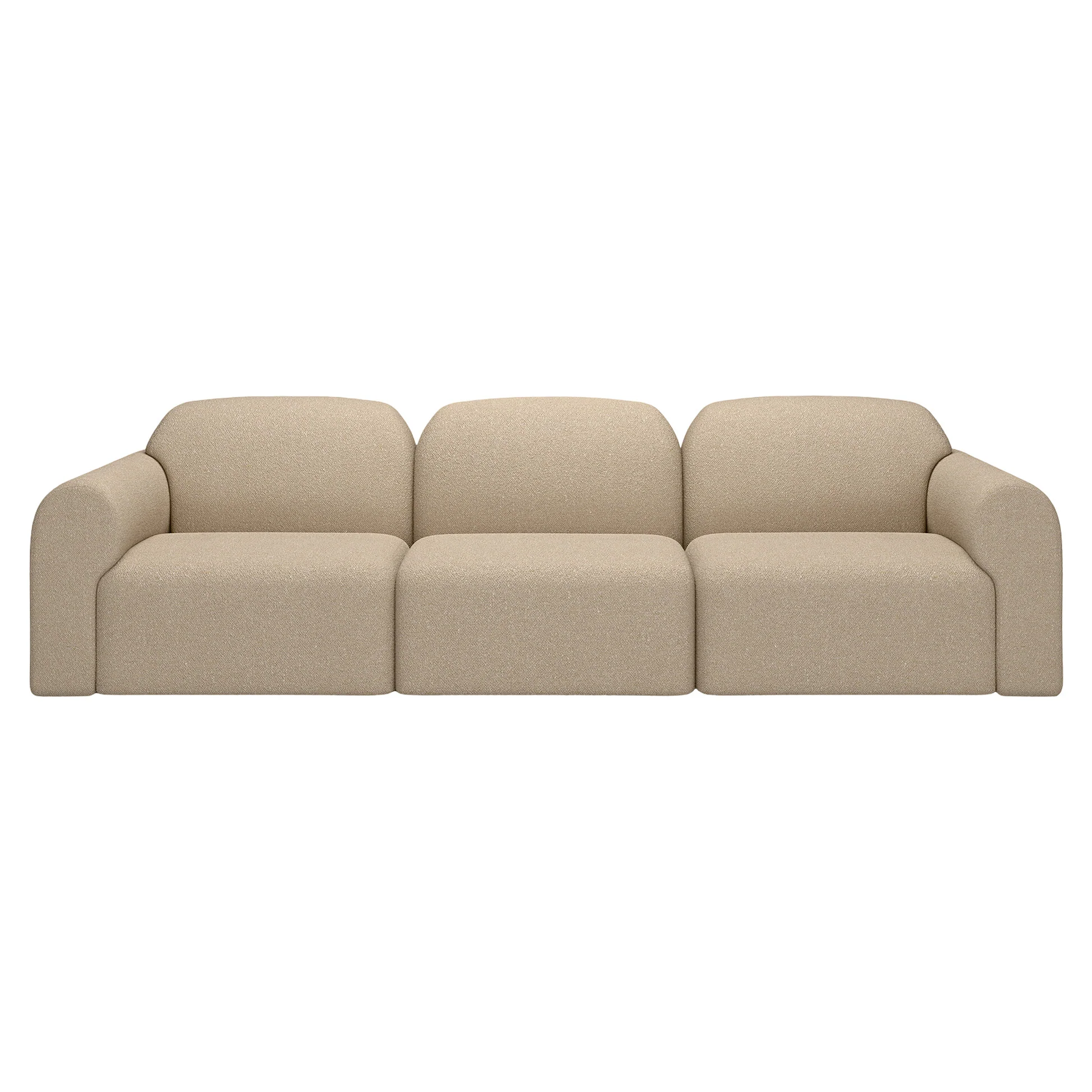 Bulky End Seater With Right Arm Modular Sofa - Almond - Image 8