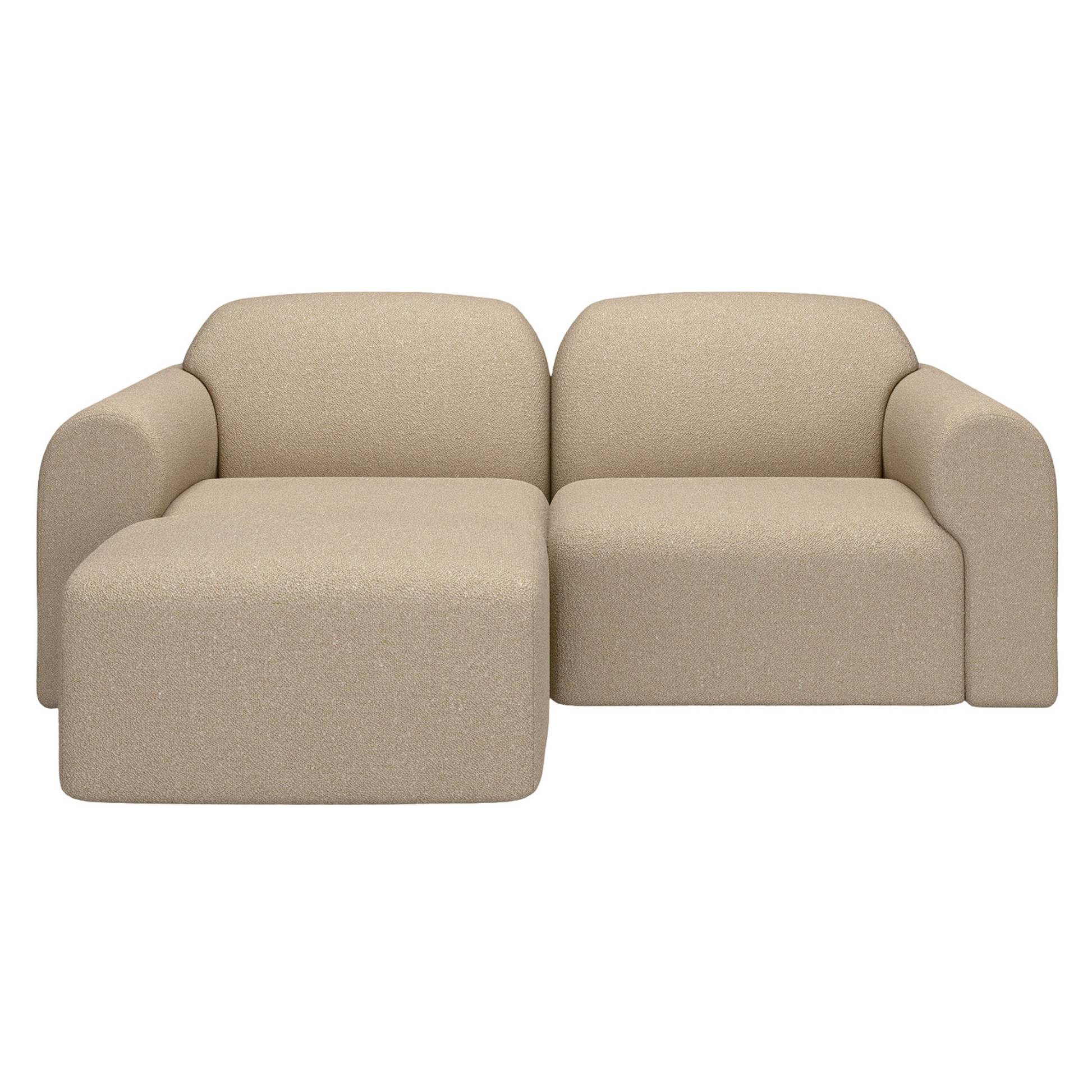 Bulky End Seater With Right Arm Modular Sofa - Almond - Image 9