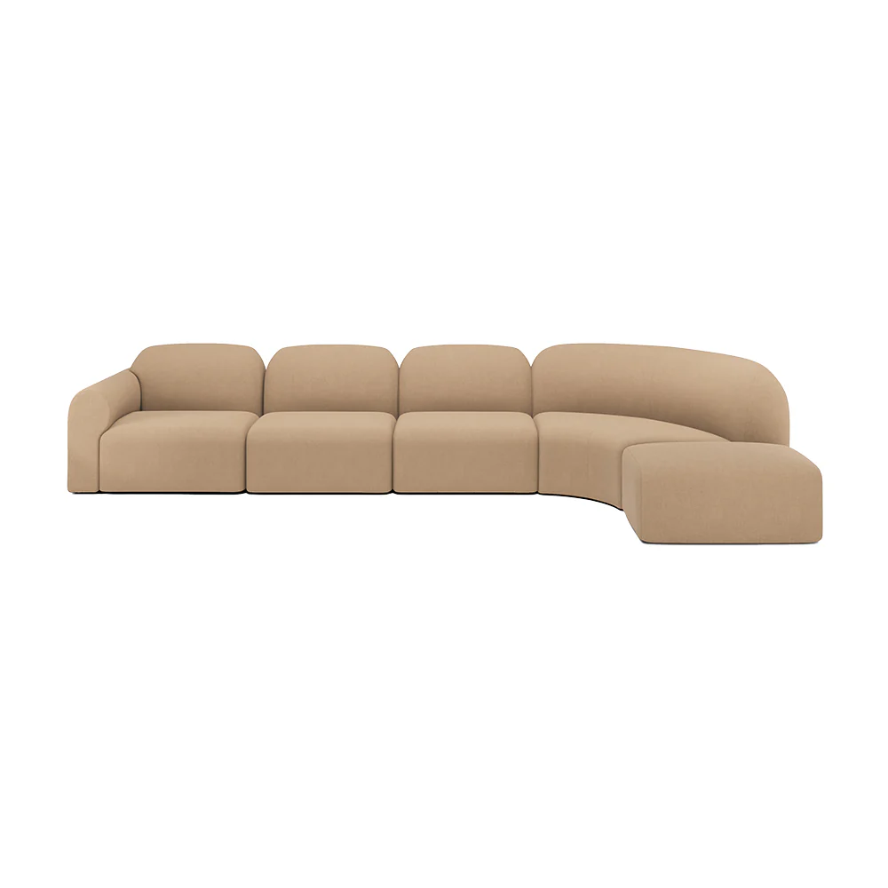 Bulky Modular Sofa Set No 2 - Light Sepia - Image 2