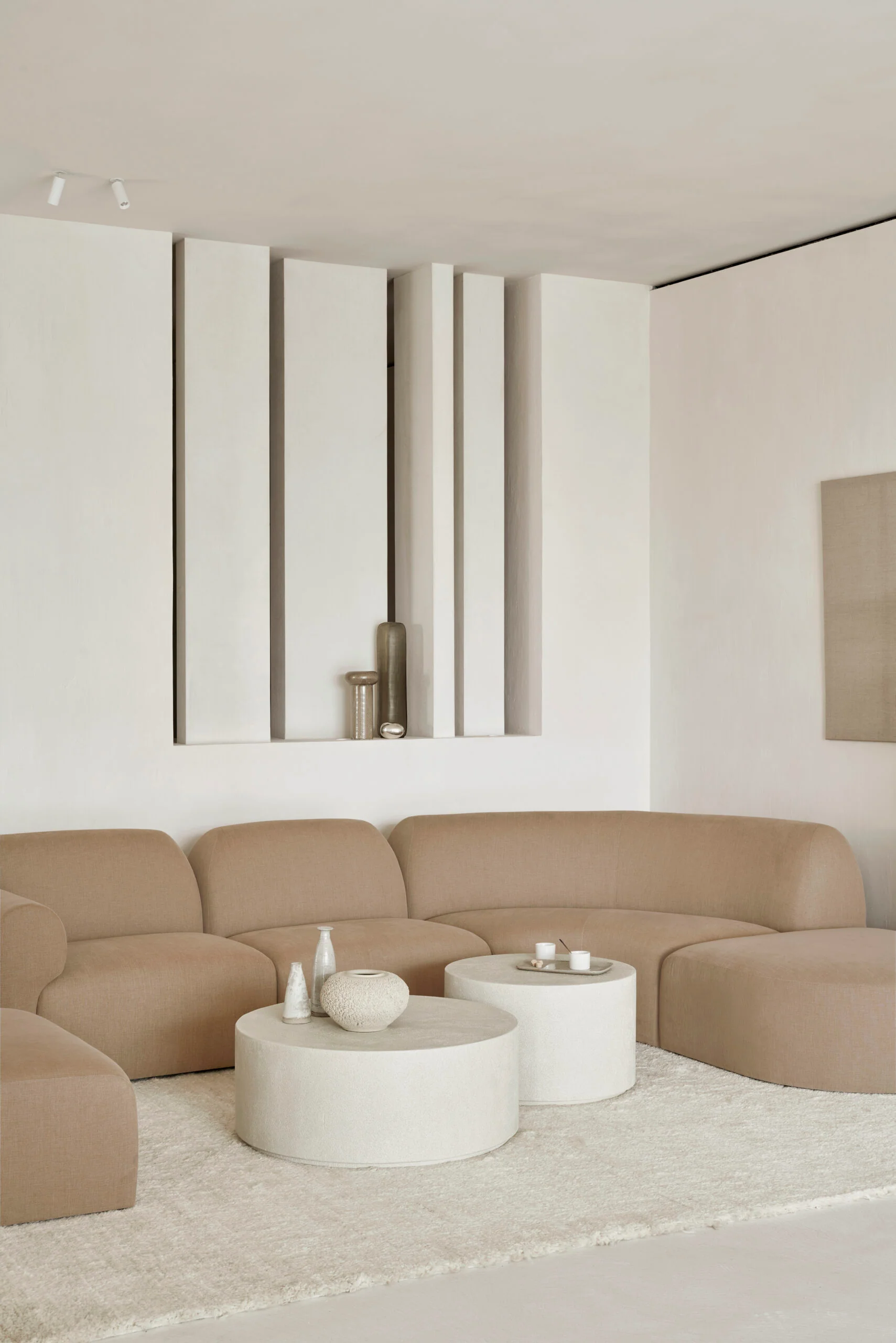 Bulky Modular Sofa Set No 2 - Light Sepia - Image 4