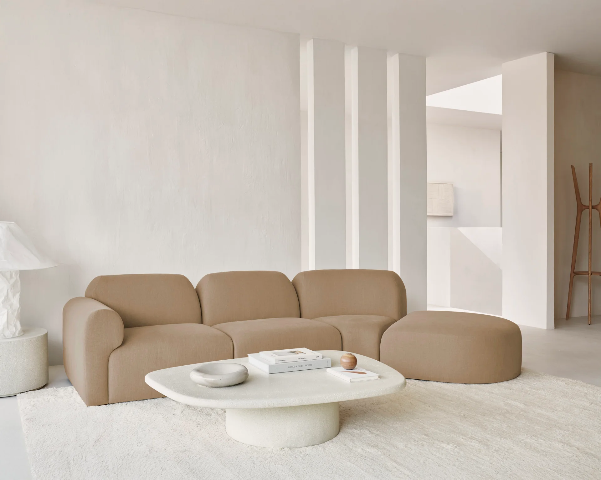 Bulky Modular Sofa Set No 2 - Light Sepia - Image 5