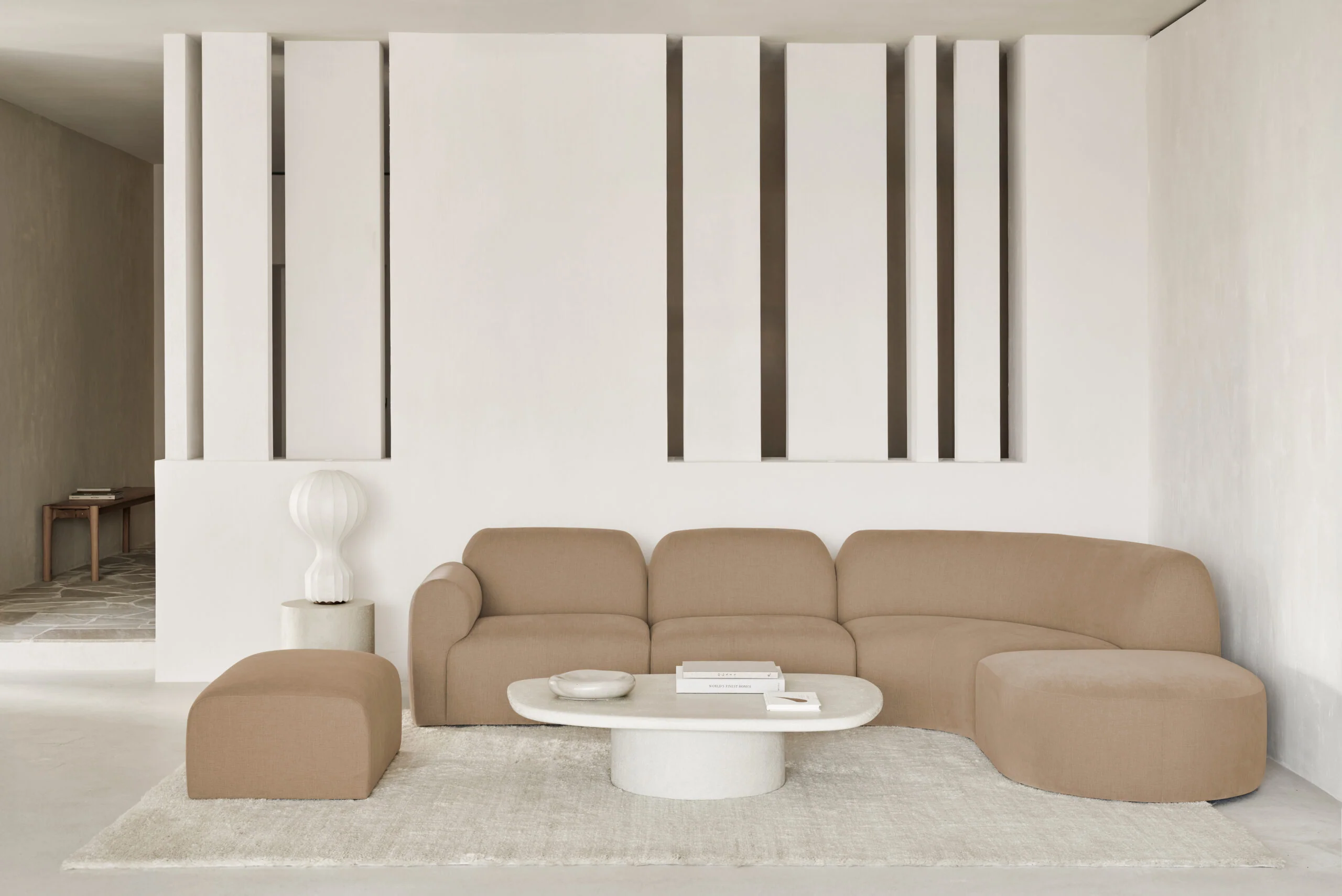 Bulky Modular Sofa Set No 3 - Light Sepia - Image 3