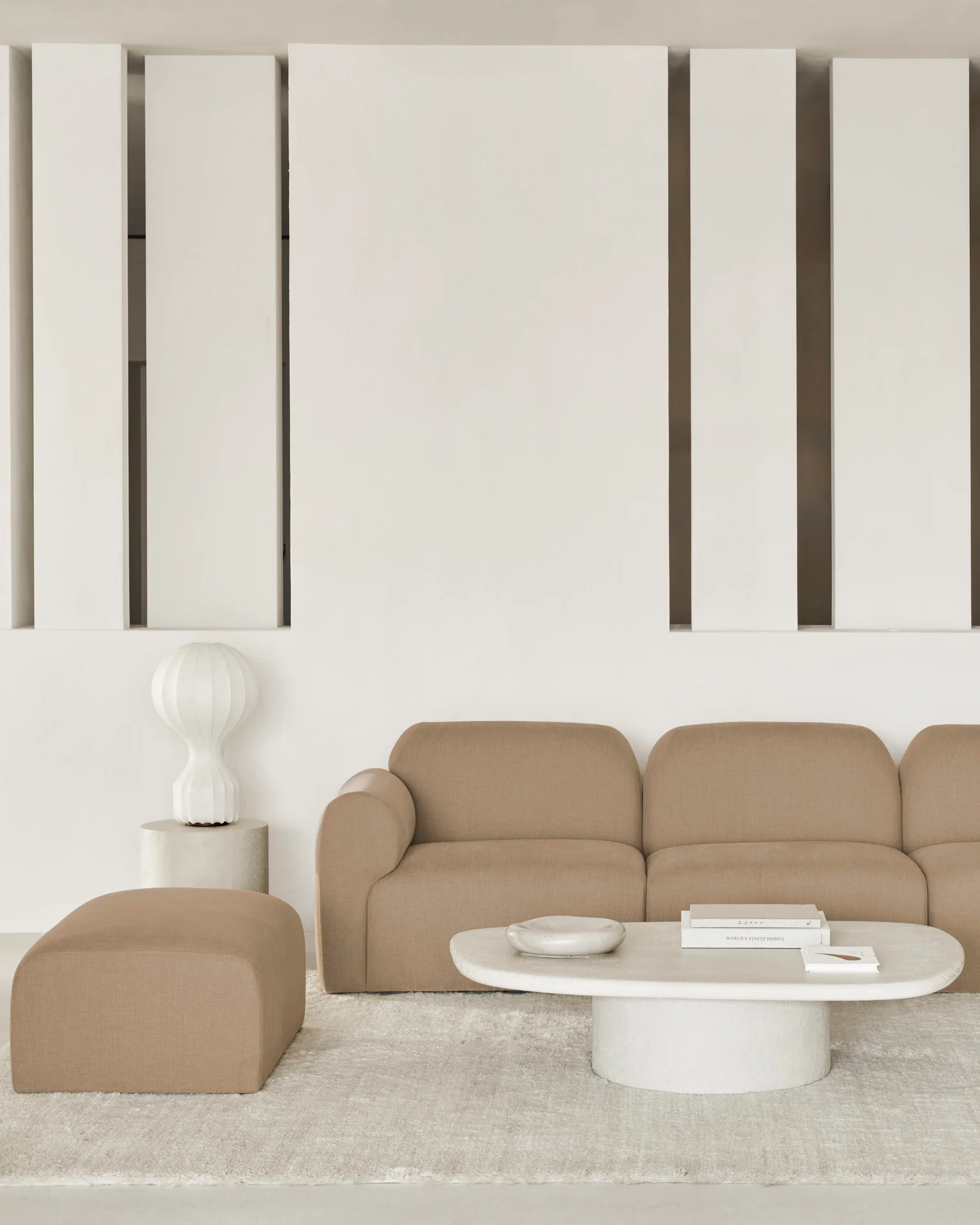 Bulky Modular Sofa Set No 4 - Light Sepia - Image 5
