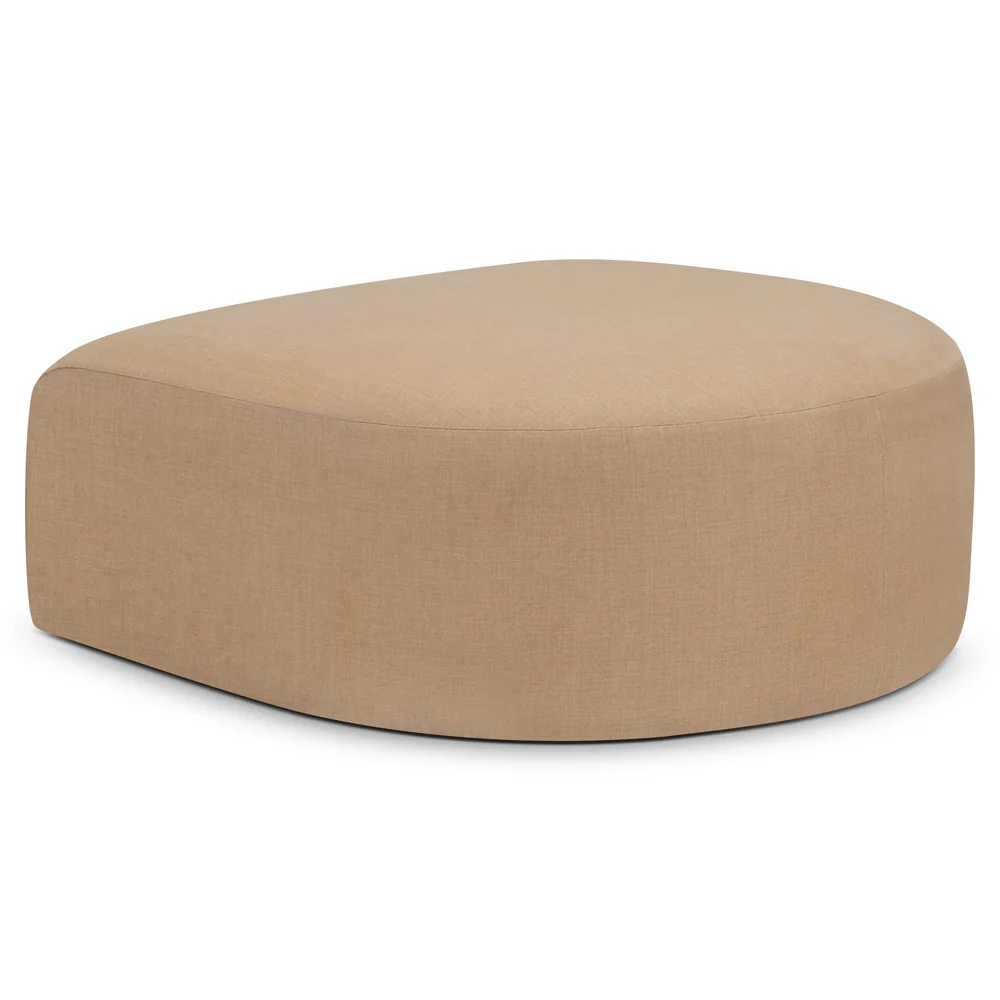 Bulky Semi-Circle Footstool - Light Sepia - Image 2