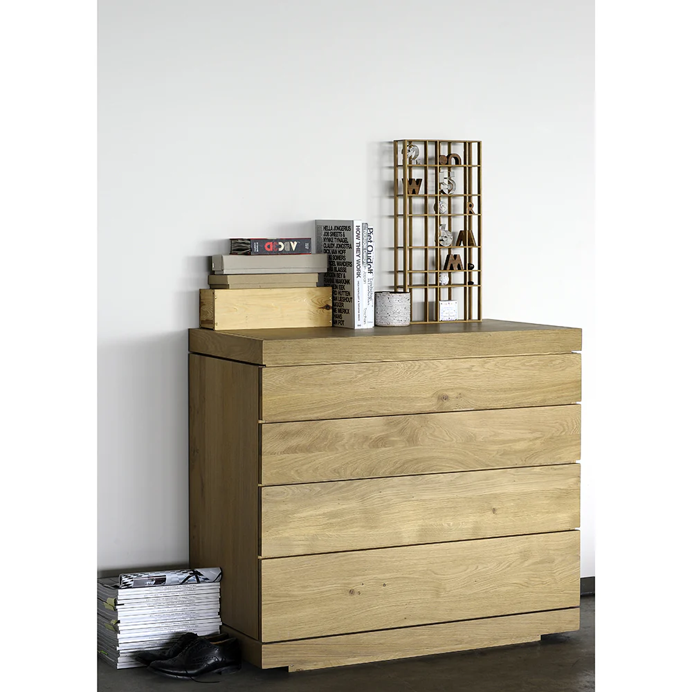 Burger Chest Of 4 Drawers - Oak - Image 3