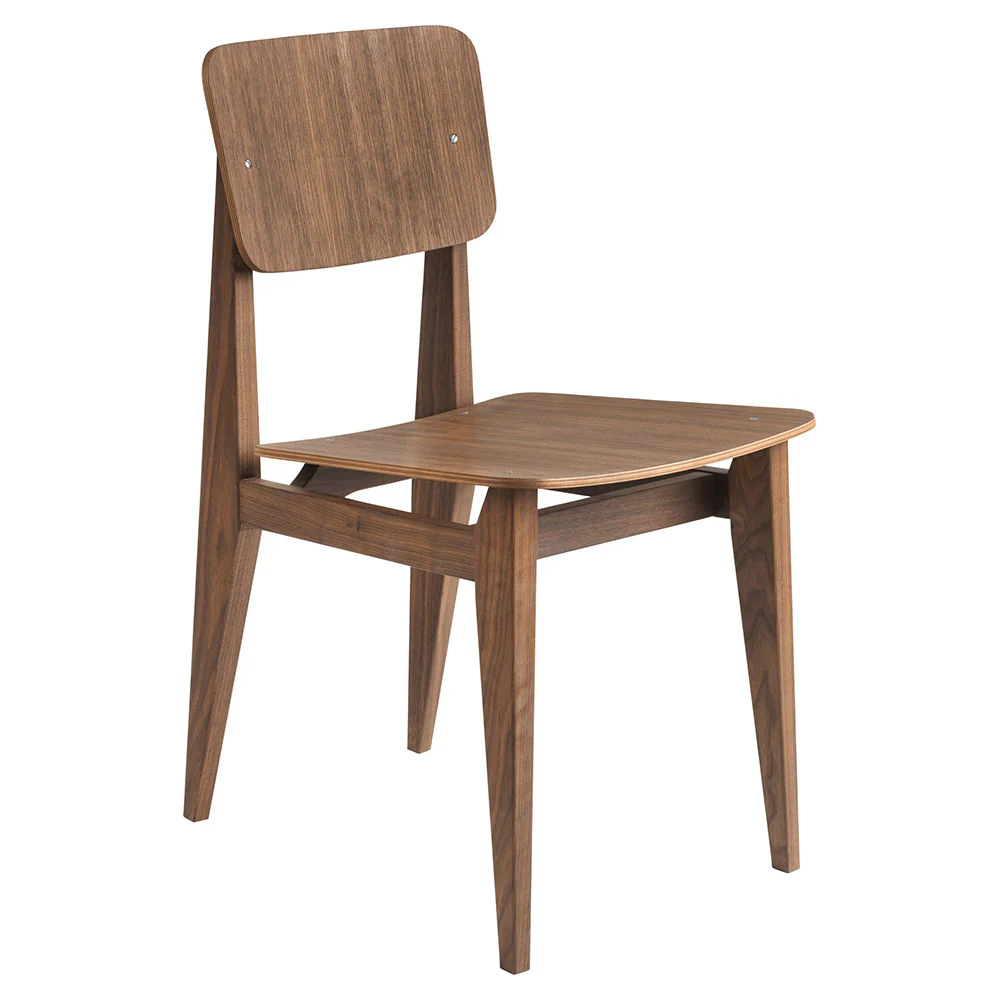 C-Chair Unupholstered Dining Chair - Veneer, American Walnut Oiled