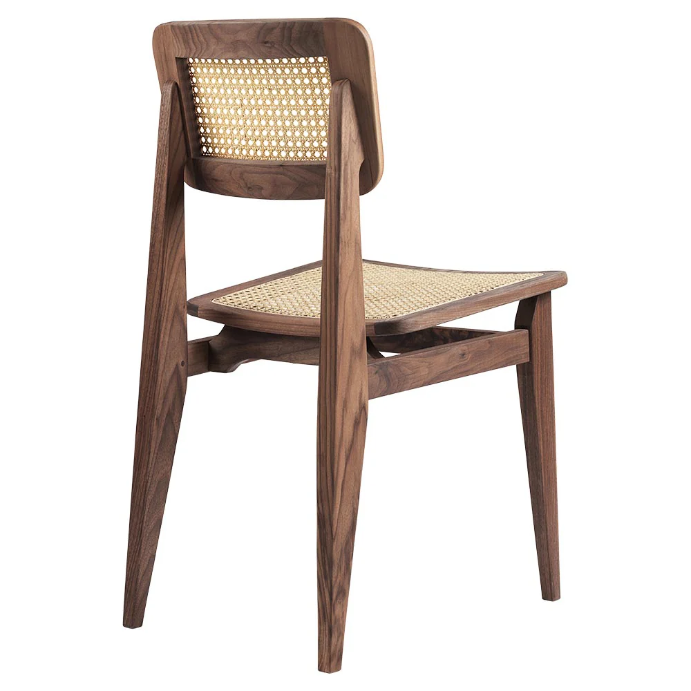 C-Chair Unupholstered Dining Chair - French Cane, American Walnut Oiled - Image 2