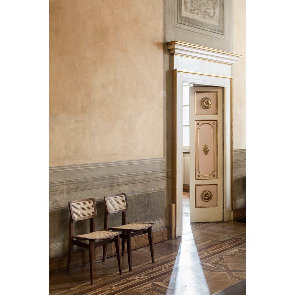 C-Chair Unupholstered Dining Chair - French Cane, American Walnut Oiled - Image 3