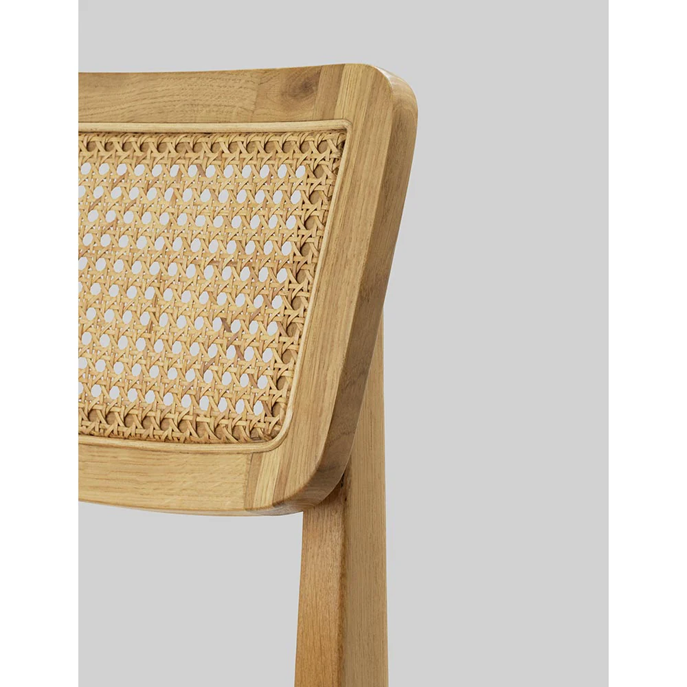 C-Chair Unupholstered Dining Chair - French Cane, Oak Oiled - Image 4