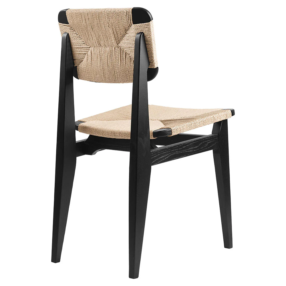 C-Chair Unupholstered Dining Chair - Paper Cord, Black Stained Oak - Image 2