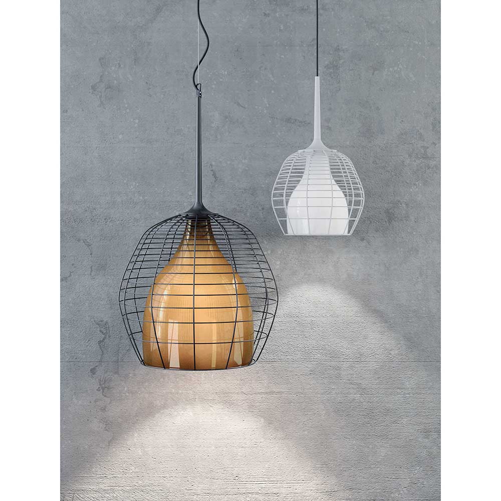 Cage Small Pendant - Black, Bronze - Image 3